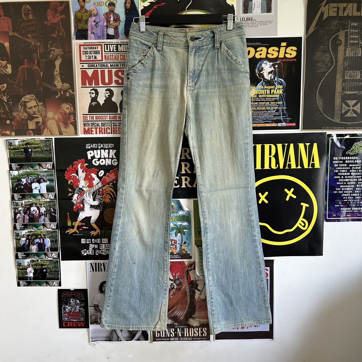 Vintage Vintage Alpha Cubic Flare Jeans Size 28" / US 6 / IT 42 - 1 Thumbnail