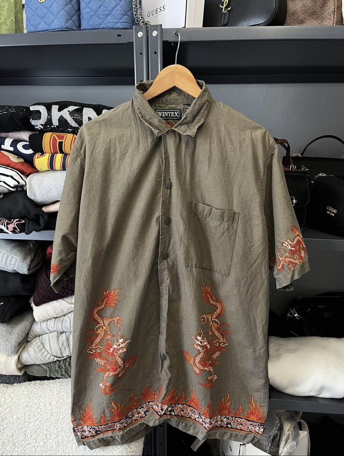 Japanese Brand Vintage Japanese Dragon Shirt Size US L / EU 52-54 / 3 - 1 Thumbnail
