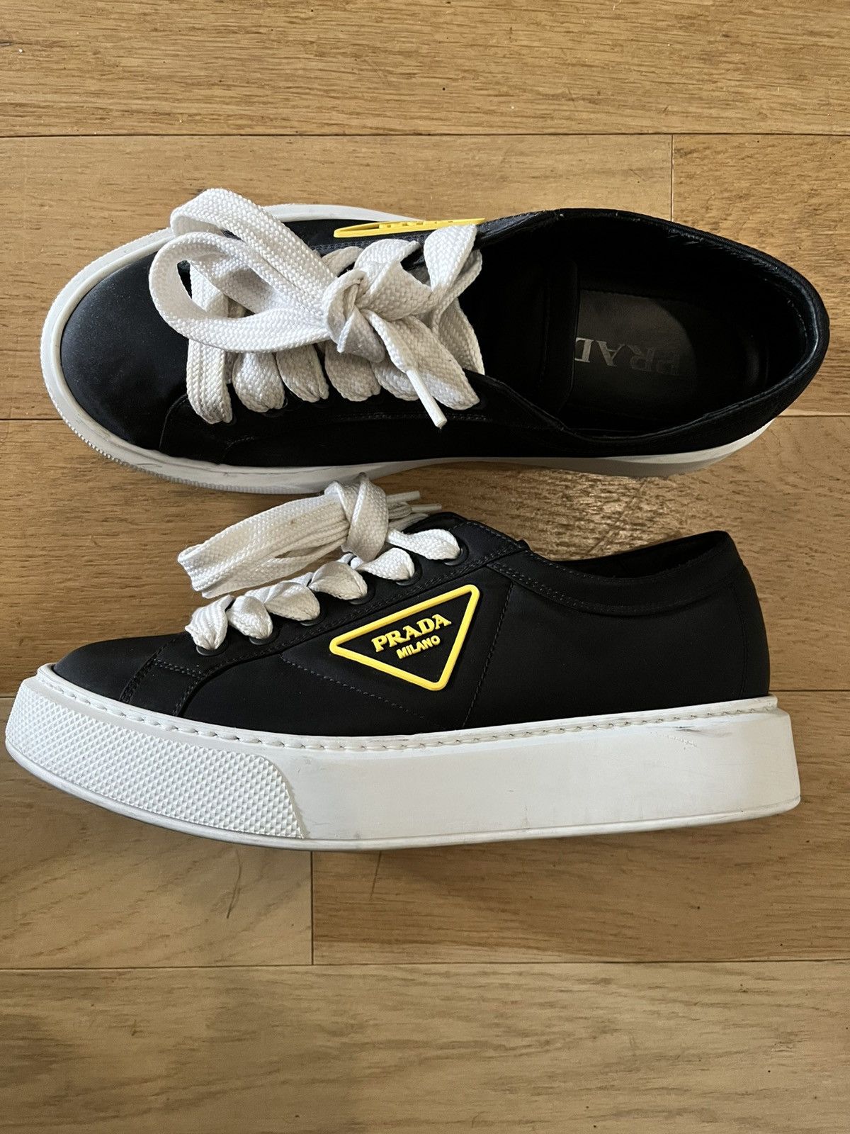 Prada Mens Prada Nylon Gabardine Sneakers UK 8.5 (US 9.5) Size US 9.5 / EU 42-43 - 2 Thumbnail