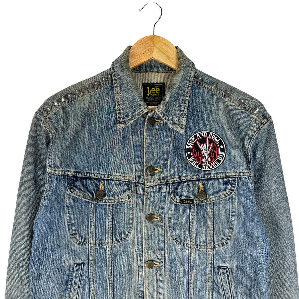 Lee ☀️LEE RIDERS CUSTOM RANCID DENIM JACKET Size US L / EU 52-54 / 3 - 4 Thumbnail