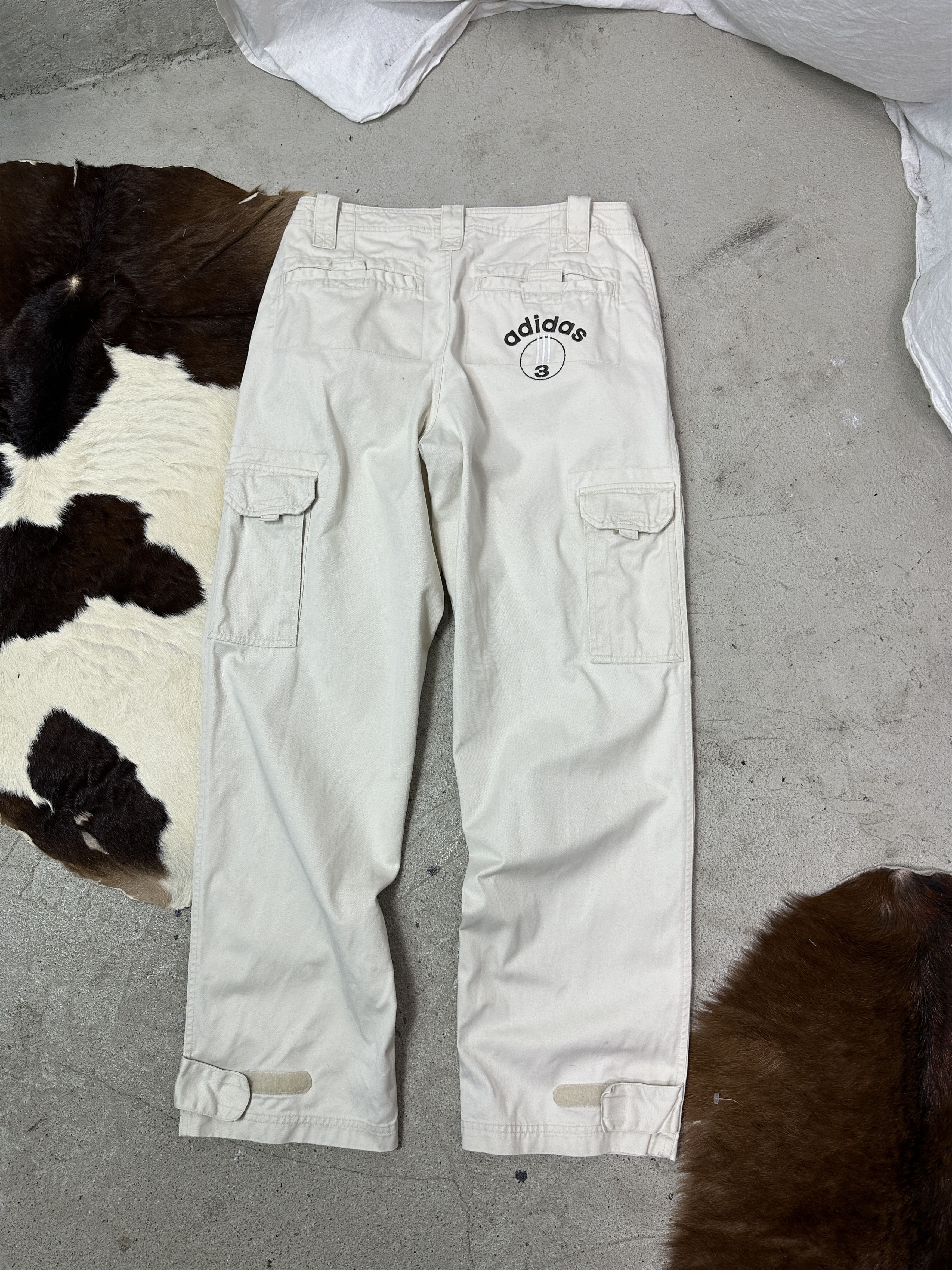 Adidas Vintage Streetwear Cargo Adidas Baggy Wide Leg Pants Y2K Size 25" / US 0 / IT 36 - 2 Thumbnail