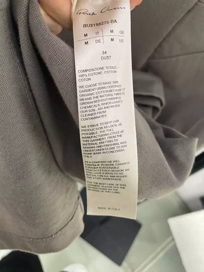Rick Owens Rick Owens RO SS22 gray solid color T-shirt-2505 Size US M / EU 48-50 / 2 - 3 Thumbnail