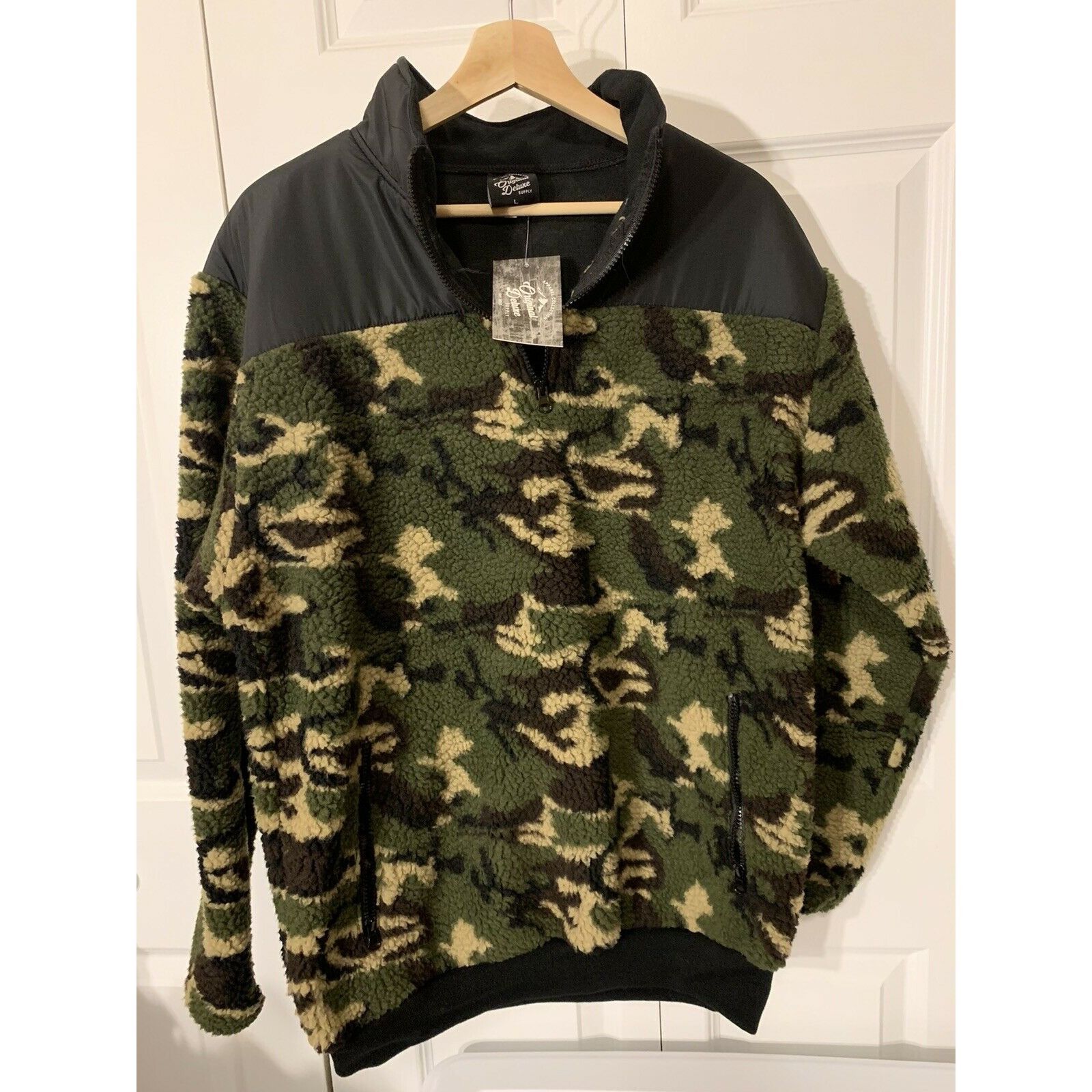 Other ORIGINAL DELUXE SUPPLY 1/4 Zip Pullover Polar Fleece Camo Ja Size US L / EU 52-54 / 3 - 3 Thumbnail