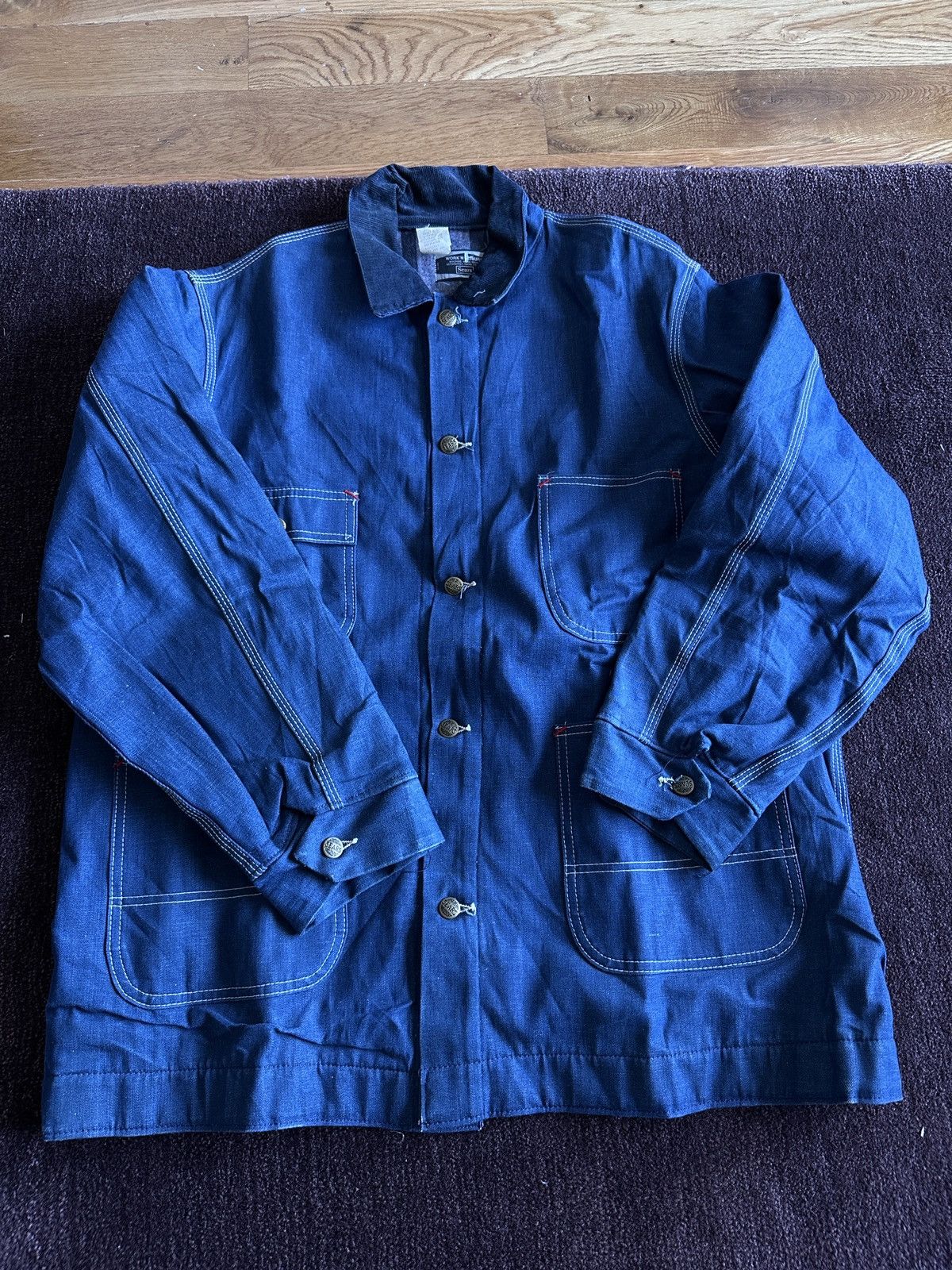 Vintage Sears Raw Denim Work Jacket