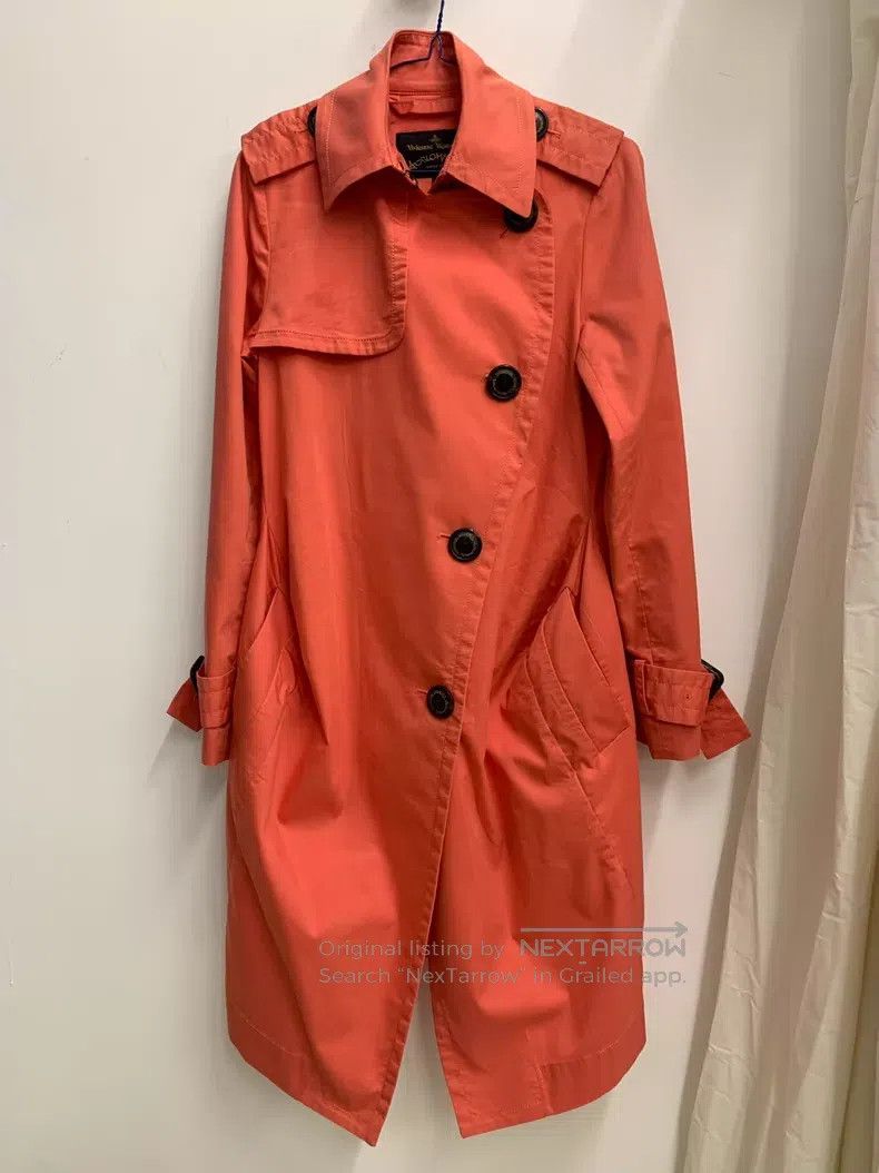 Vivienne Westwood Vivienne Westwood Tangerine Pink Trench Coat Size XS / US 0-2 / IT 36-38 - 7 Thumbnail