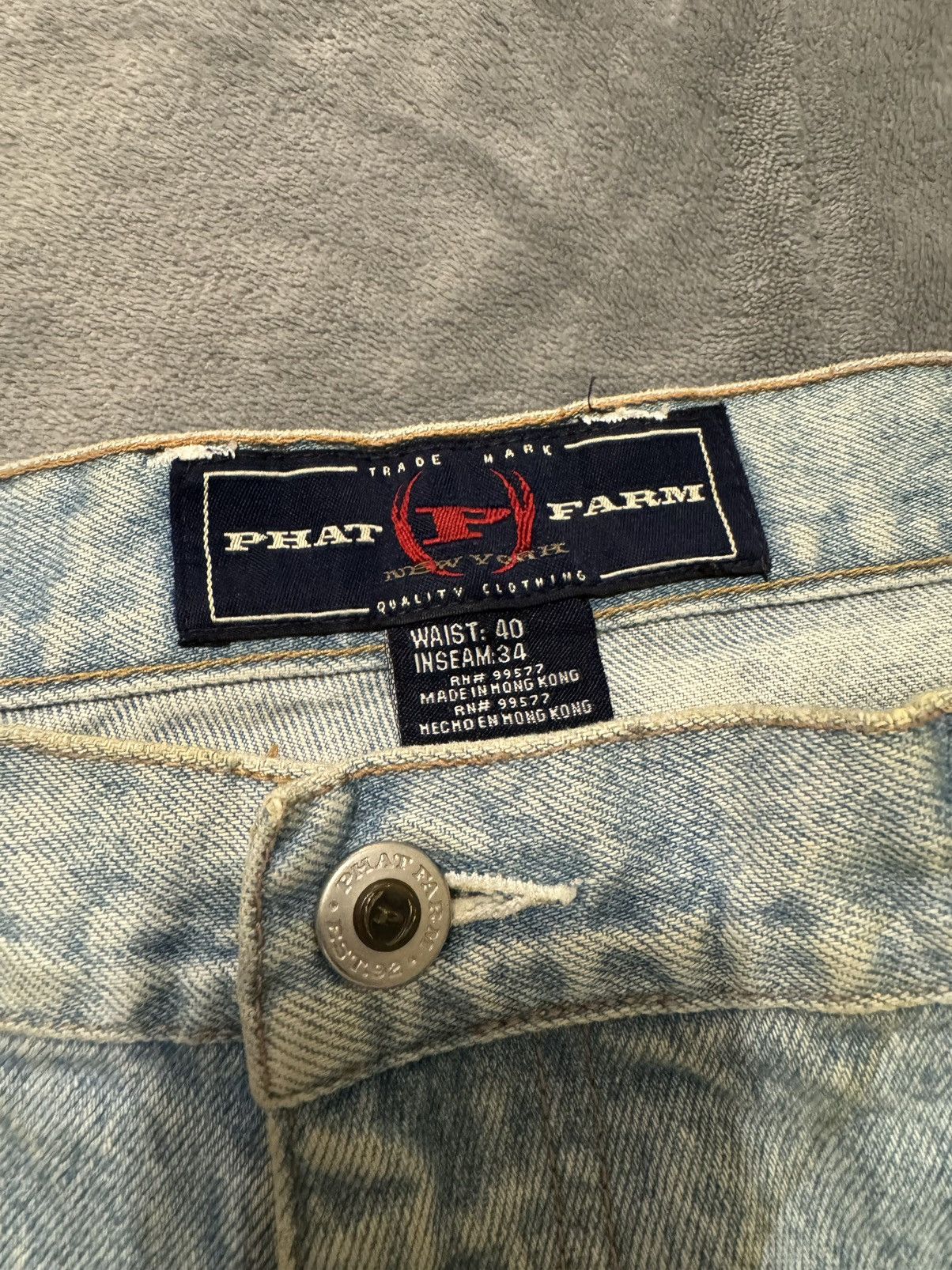Phat Farm 40x 34 Vintage Phat Farm American Flag Jeans Size US 40 / EU 56 - 3 Thumbnail