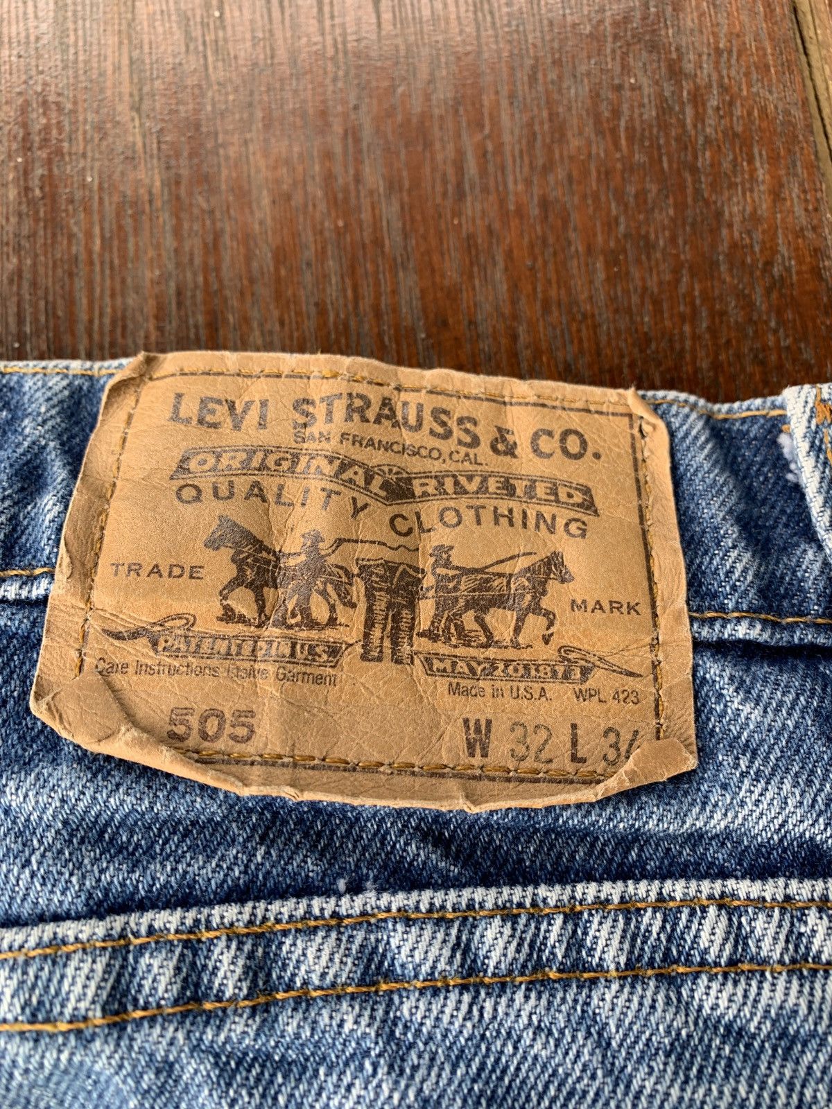 Levi's Vintage Clothing Vintage Levi’s 505 orange tab washed denim pants Size US 32 / EU 48 - 4 Thumbnail