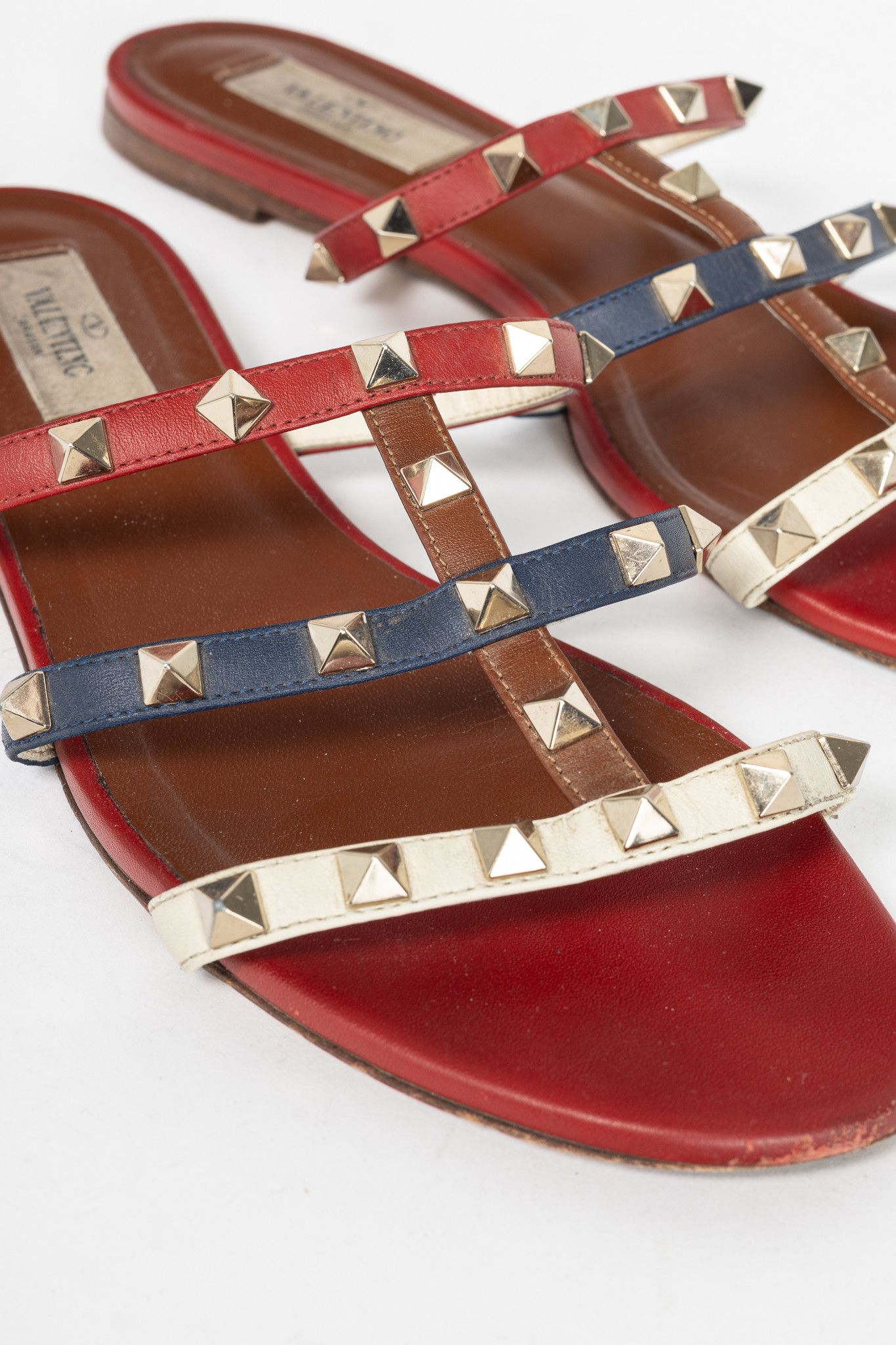 Valentino Valentino Garavani Rockstud Flat Mule Sandals Size US 8 / IT 38 - 8 Thumbnail