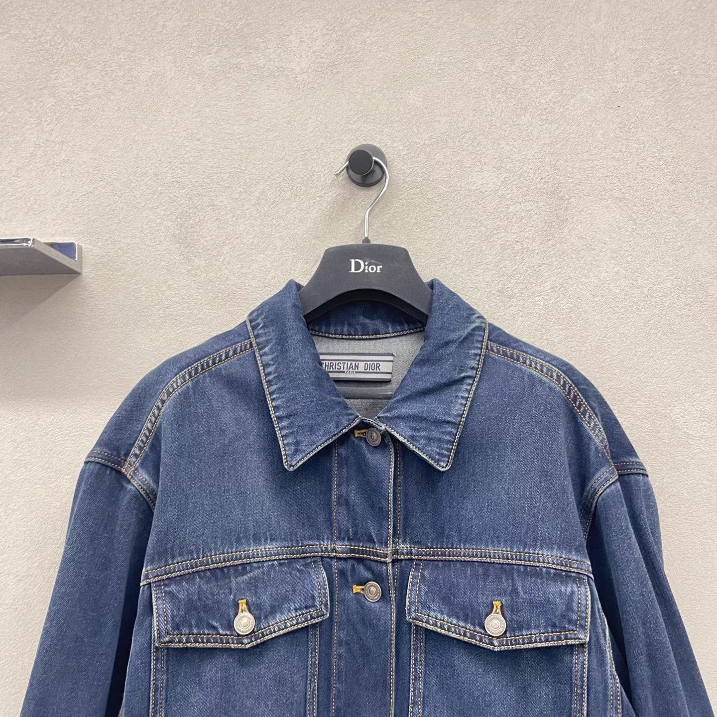 Dior Dior Navy Embroidered Logo Denim Jkt L Size L / US 10 / IT 46 - 4 Thumbnail