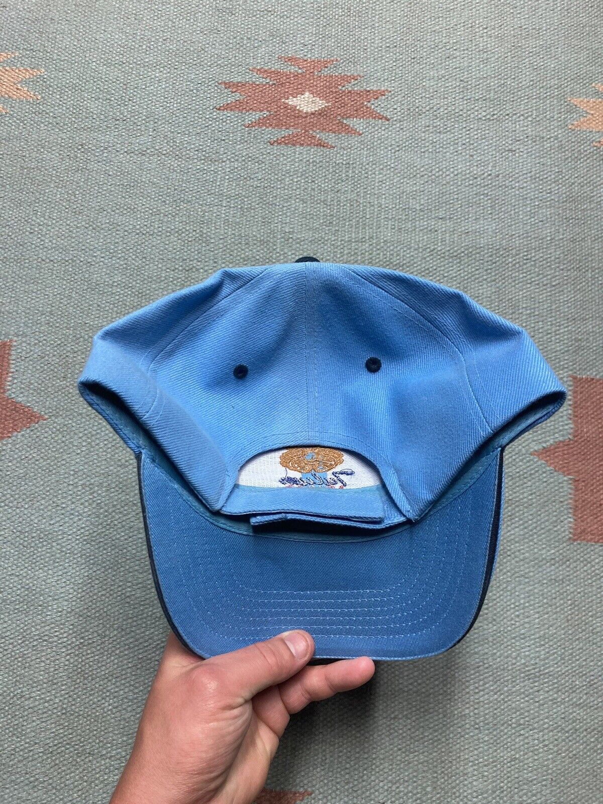 Vintage VTG Strapback hat Tulum Mexico Caribbean beach ocean blue Size ONE SIZE - 4 Thumbnail
