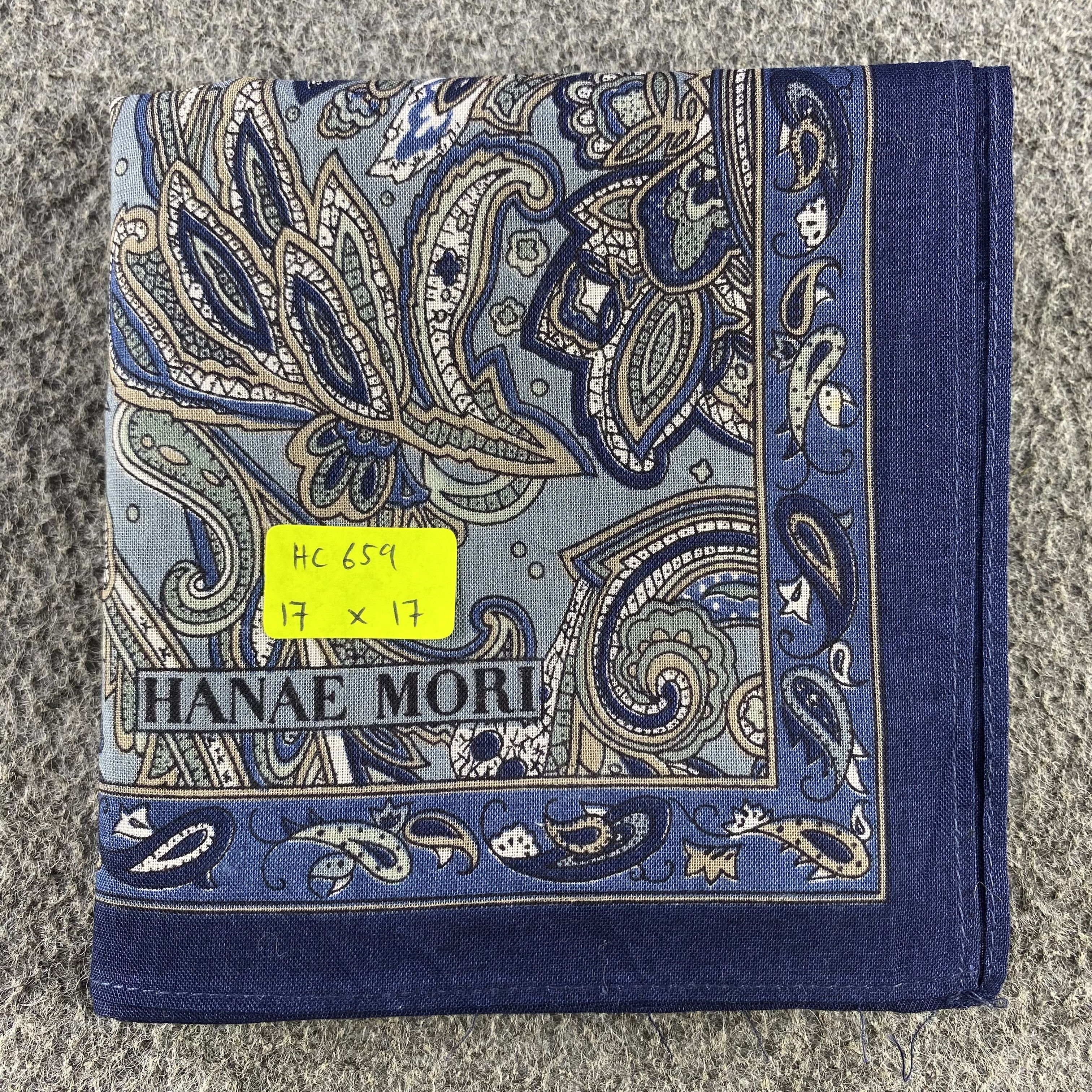Hanae Mori Hanae Mori Paisley Handkerchief/Neckerchief/Bandana HC659 Size ONE SIZE - 5 Thumbnail