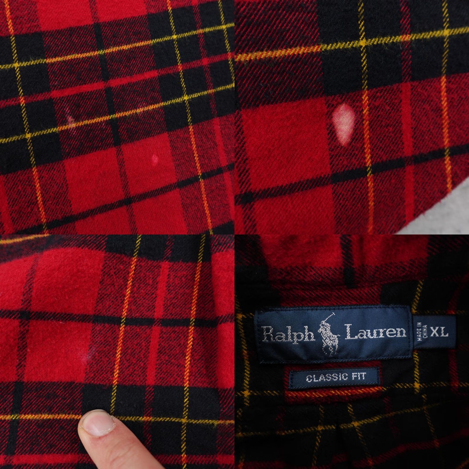 Ralph Lauren VINTAGE Ralph Lauren Shirt Men XL Red Tartan Plaid Flannel Button-Up Classic Fit Size US XL / EU 56 / 4 - 8 Thumbnail