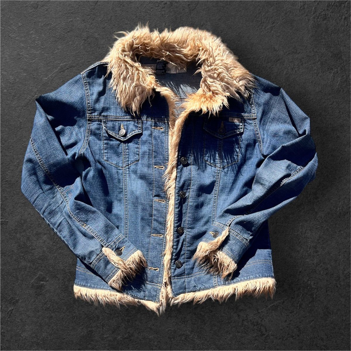 Billabong Billabong denim jacket with faux fur trim . Size L / US 10 / IT 46 - 1 Thumbnail