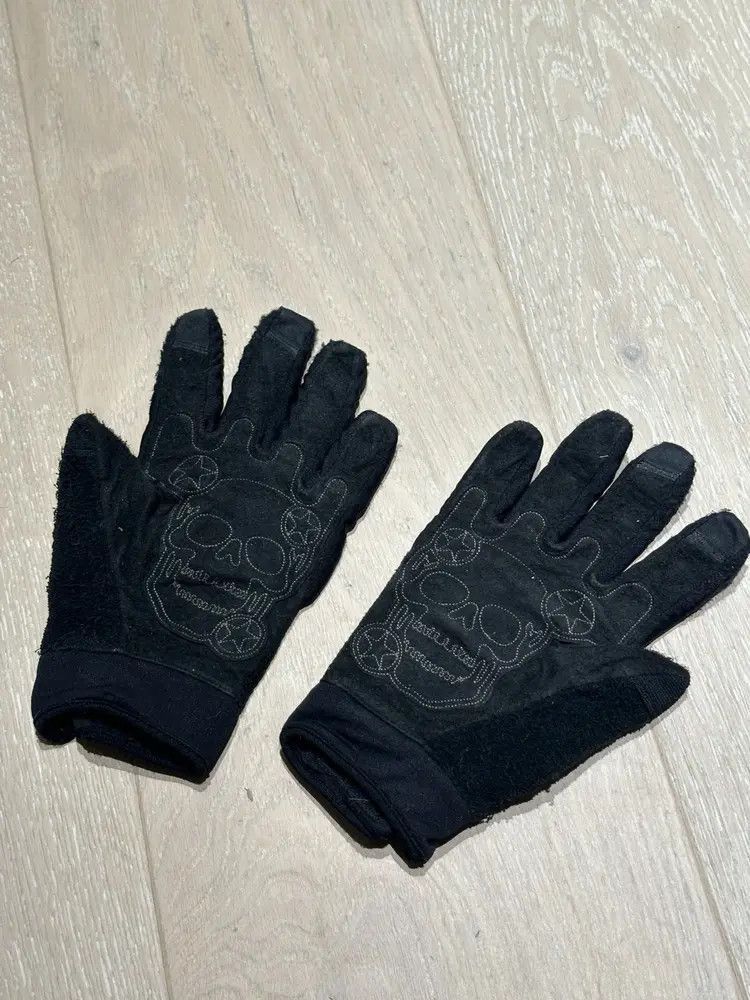 Number (N)ine Number Nine 02AW Skull Patches Suede Gloves-2505 Size ONE SIZE - 2 Thumbnail