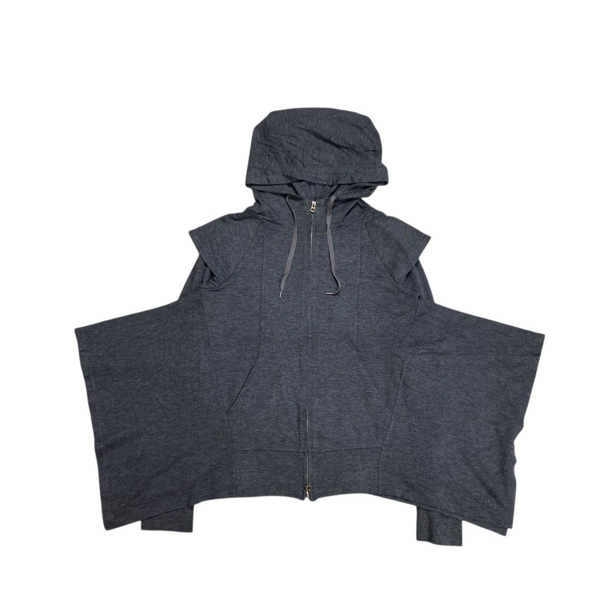 Marithe + Francois Girbaud Rare MFG Batwing Two-Way Zip Hoodie Size US L / EU 52-54 / 3 - 1 Thumbnail