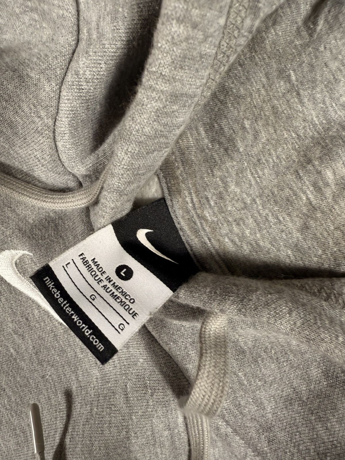 Nike Vintage Nike Grey Centre Swoosh Hoodie Size US L / EU 52-54 / 3 - 3 Thumbnail