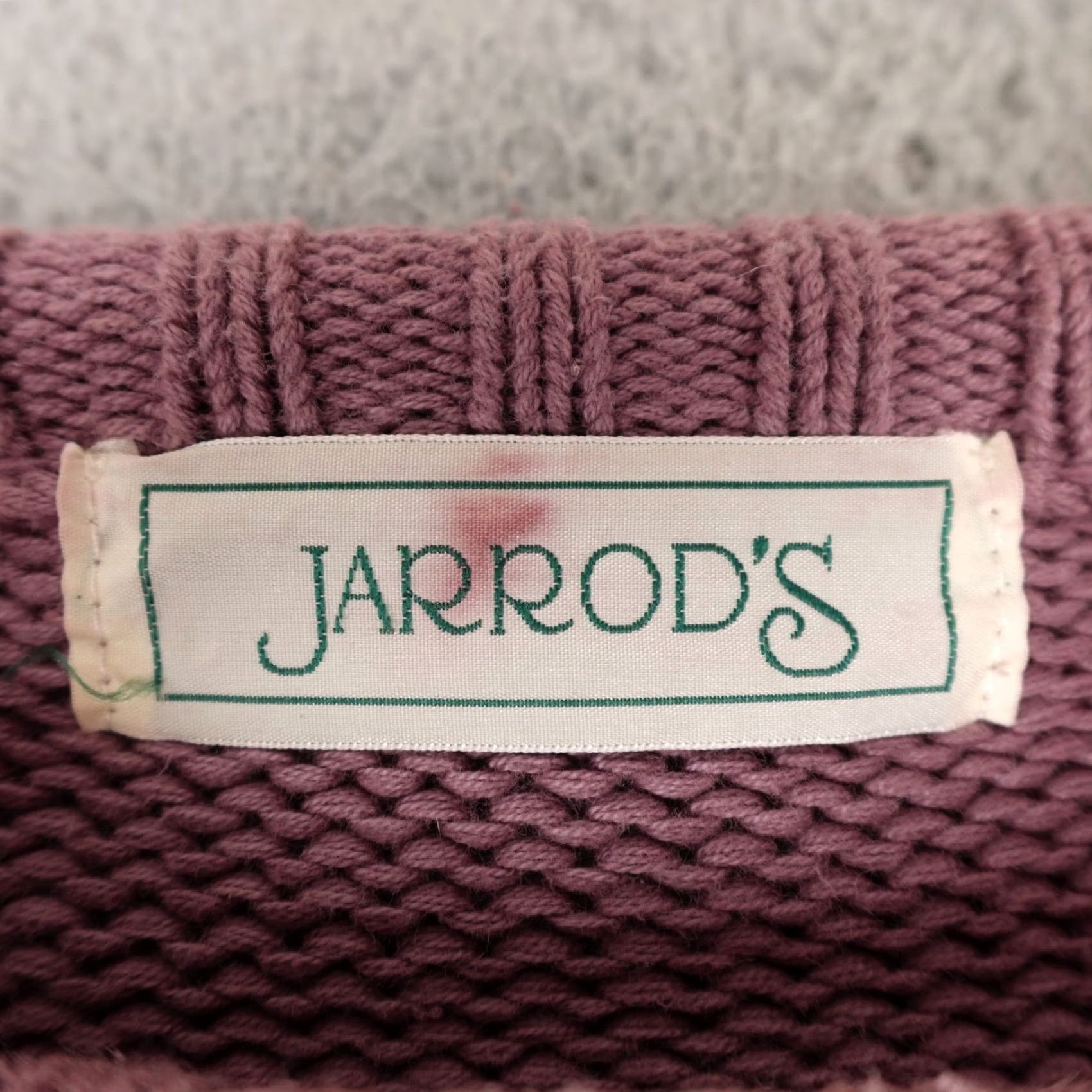Harrods VINTAGE Jarrods Sweater Womens Large Pink Geometric Cable Knit Crewneck 90s Size L / US 10 / IT 46 - 2 Thumbnail