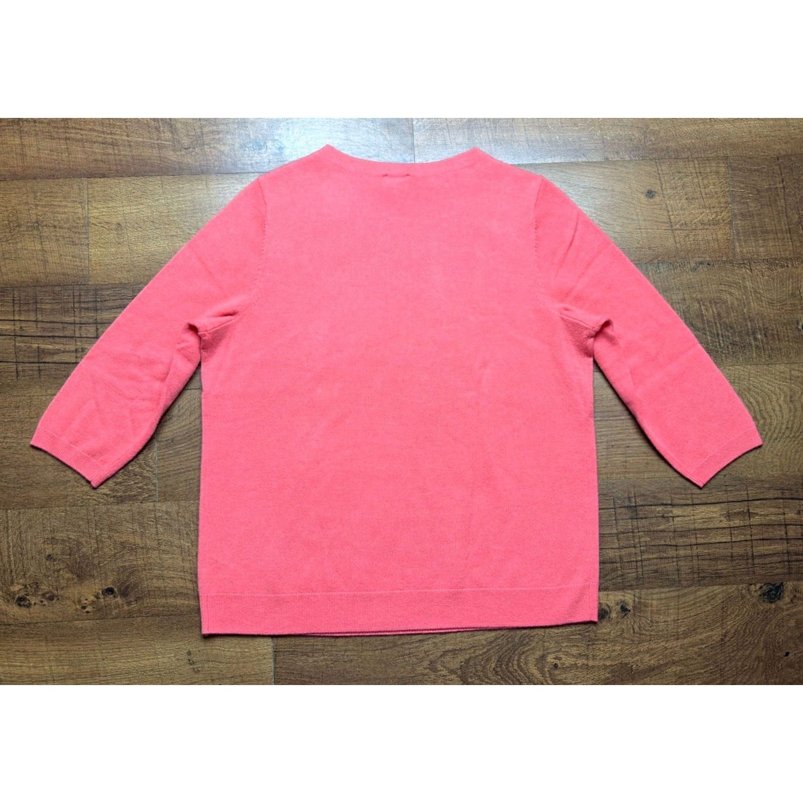 Talbots TALBOTS Pink Pure Cashmere 3/4 Sleeve Crew Neck Pullover Sweater - 1X - Womens - Pink - Cashmere - Pullover Size XL / US 12-14 / IT 48-50 - 3 Thumbnail
