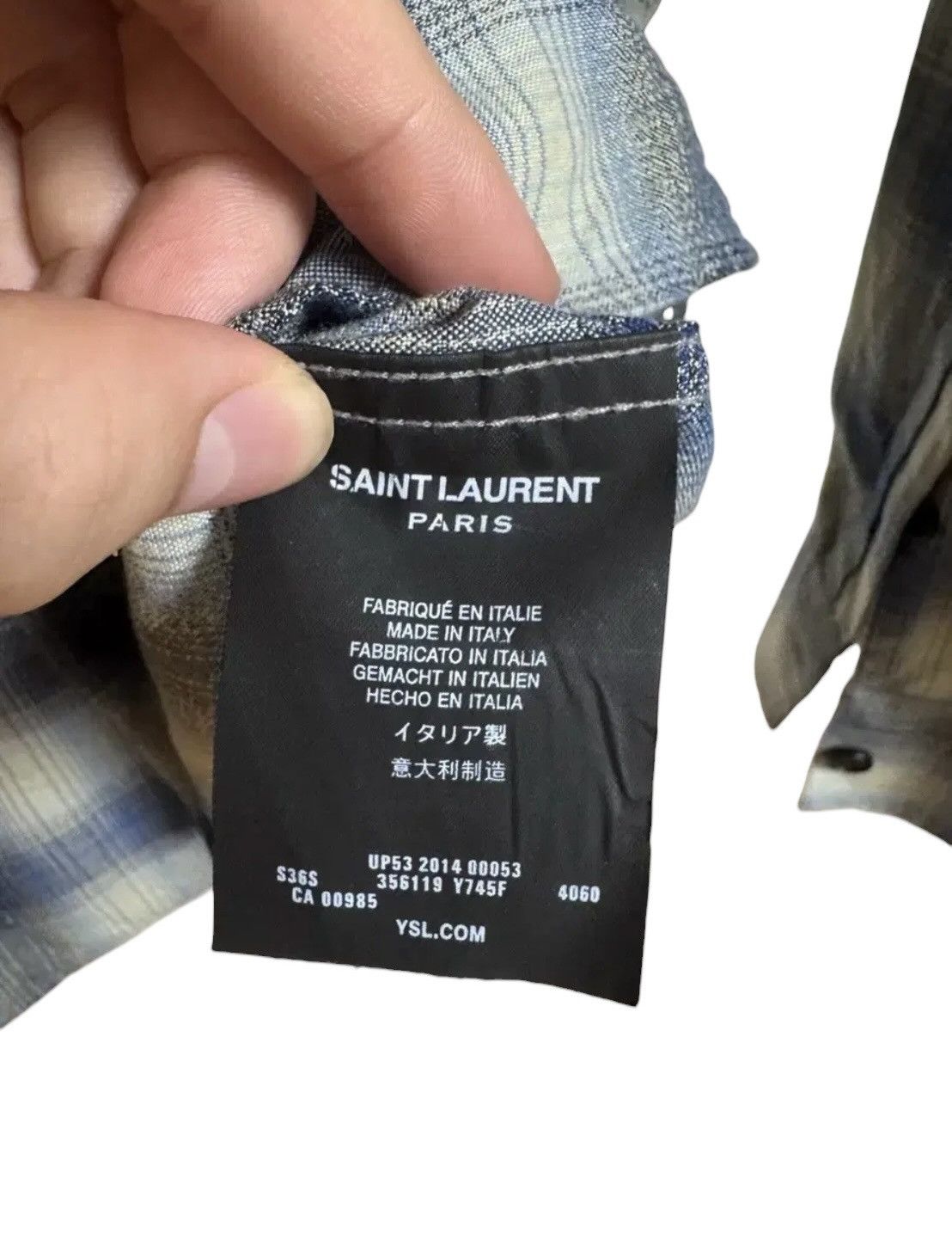 Saint Laurent Paris Saint Laurent Hedi Slimane Flannel Shirt Size US M / EU 48-50 / 2 - 3 Thumbnail