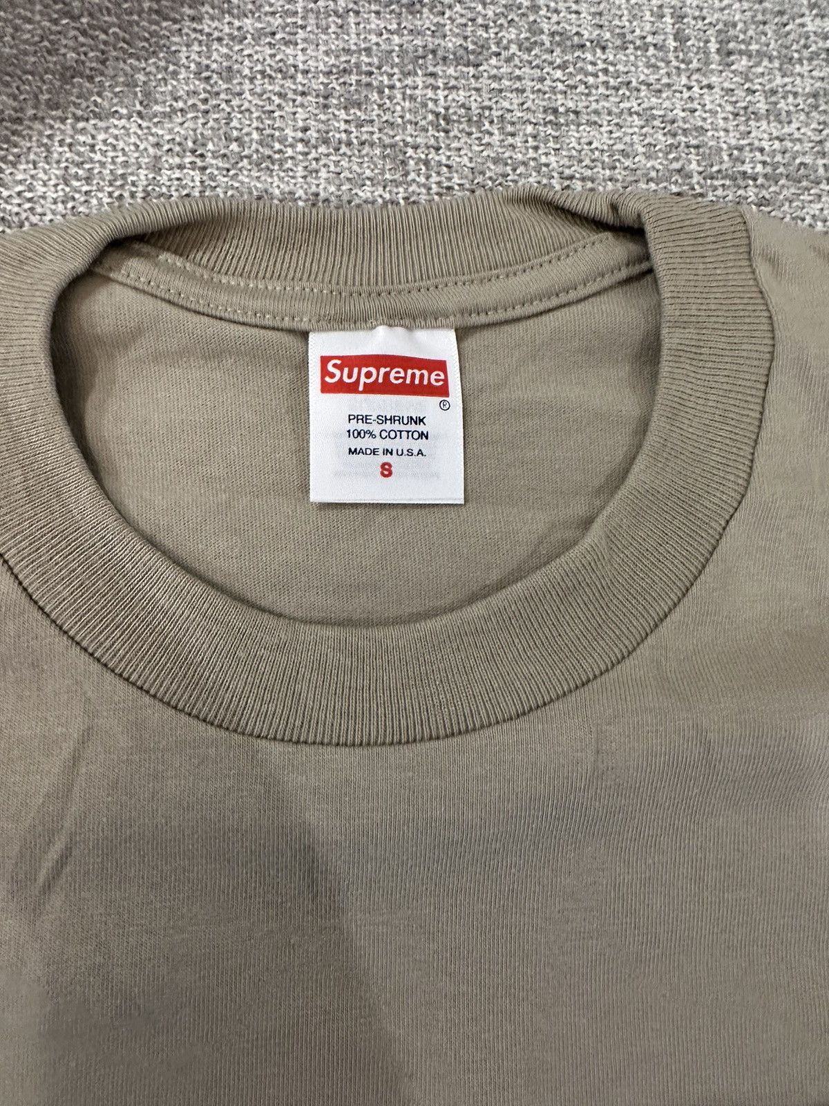 Supreme Supreme Blank T-shirt Khaki Size US S / EU 44-46 / 1 - 2 Thumbnail