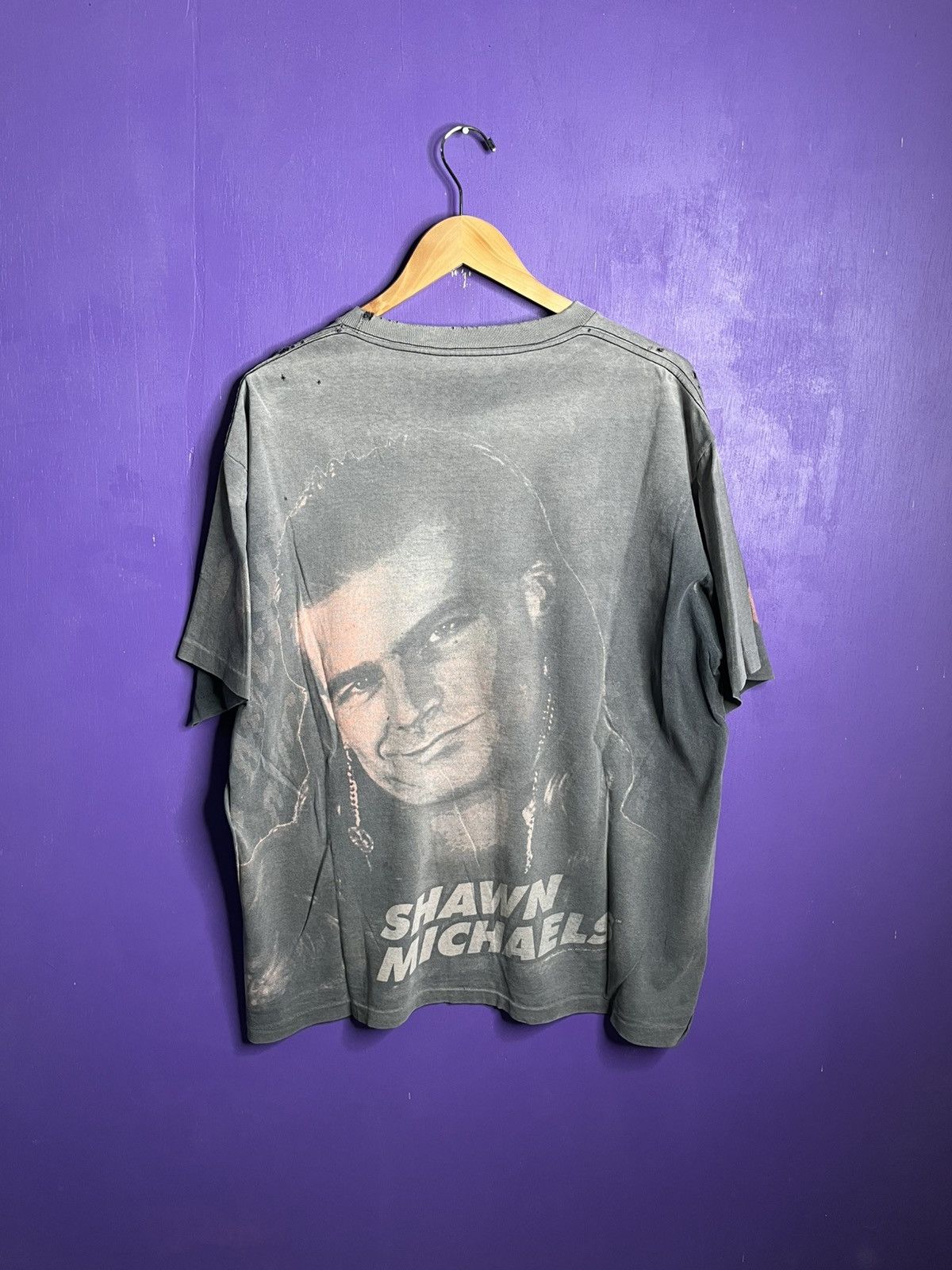 Vintage × WWF Vintage 90s Shawn Michaels face AOP faded t-shirt Size US XL / EU 56 / 4 - 2 Thumbnail