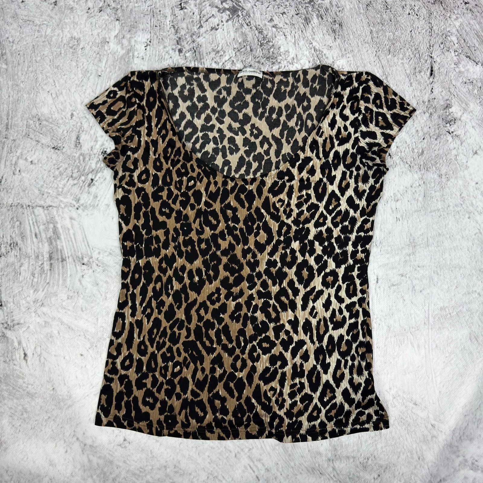 Dolce & Gabbana Dolce & Gabbana Women's Brown Black Leopard Pullover Top M Size M / US 6-8 / IT 42-44 - 3 Thumbnail