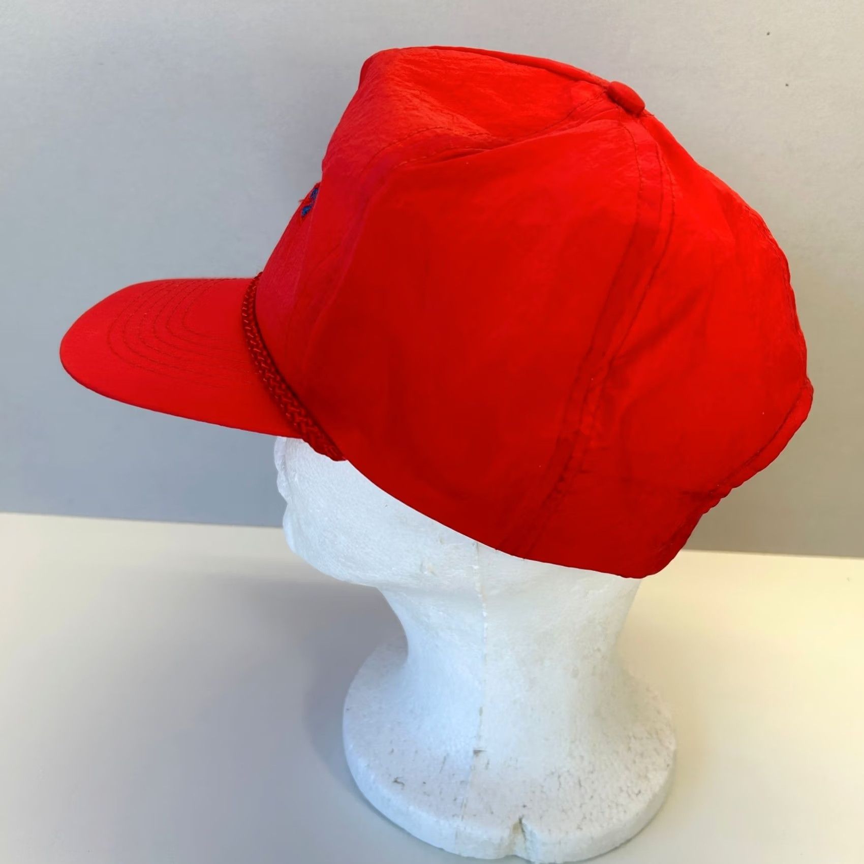 Vintage VINTAGE Jim Beam Snapback Trucker Hat Red Embroidered 90s Unisex Adults One Size Cap Hats Mens Girls Womens Size ONE SIZE - 3 Thumbnail