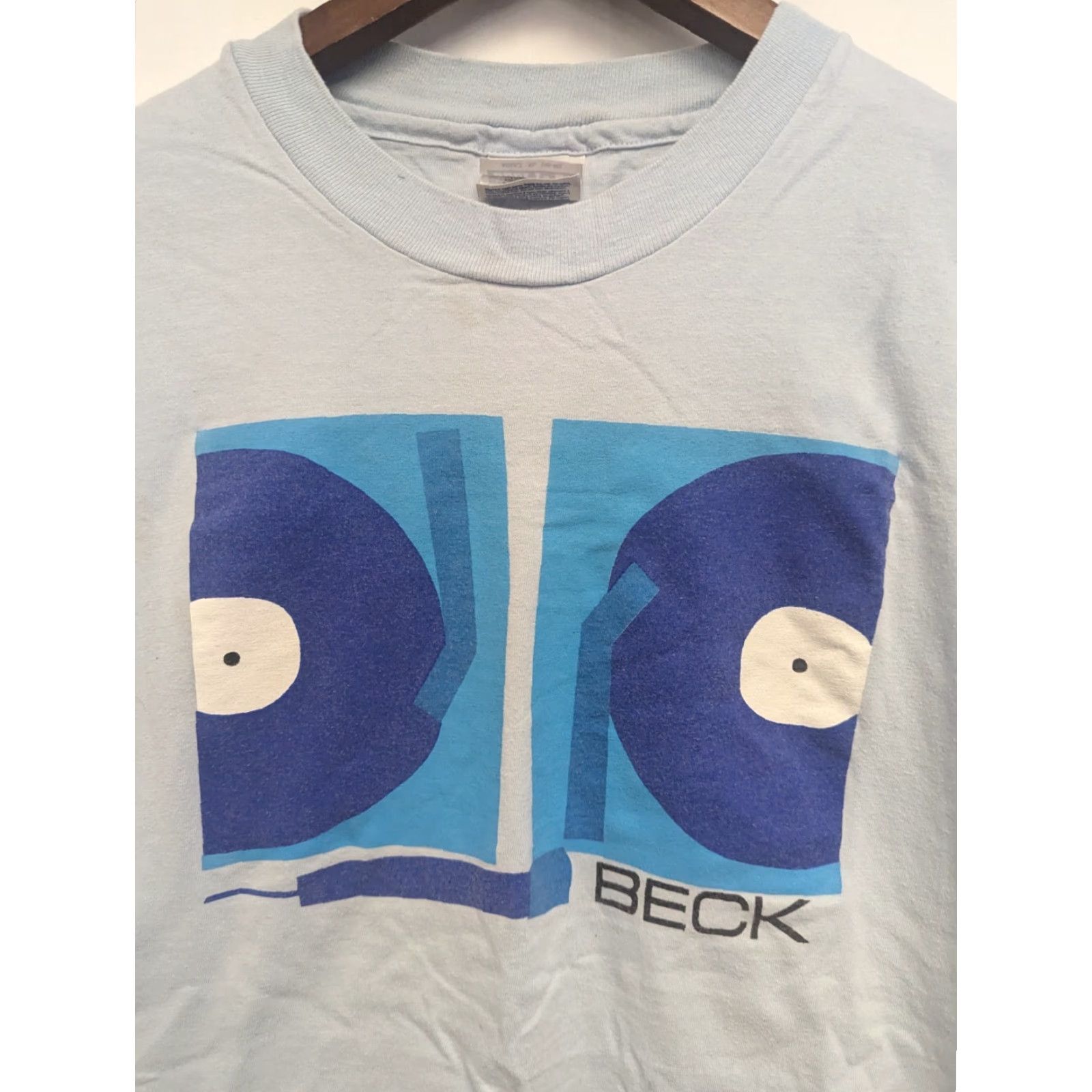 Vintage VINTAGE Beck Where's It At Turntable Odelay Shirt 90s XL Blue Album Tee AOP 96 Mens Size US XL / EU 56 / 4 - 2 Thumbnail