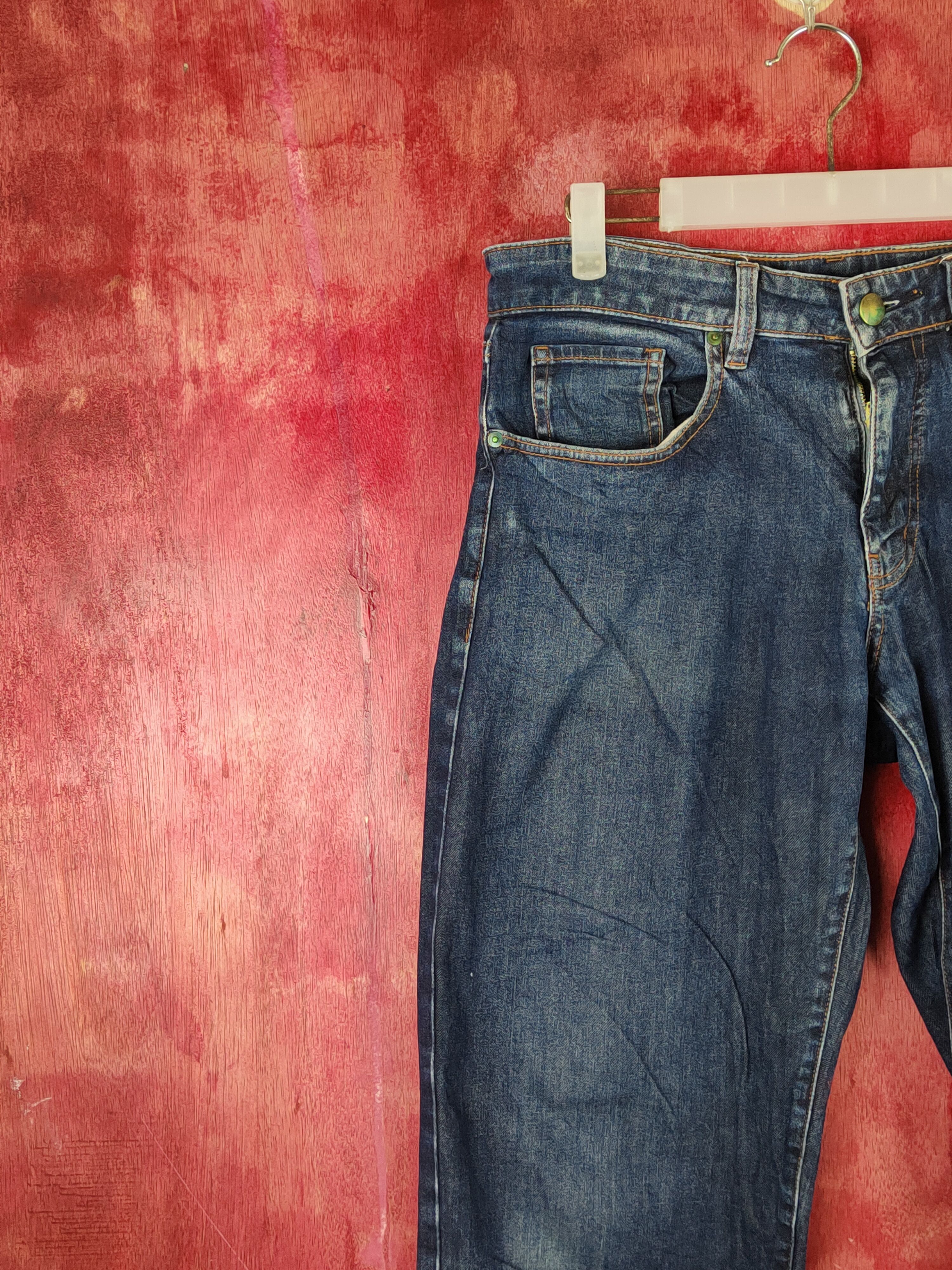 Japanese Brand Japanese Brand Dark Blue Distressed Ripped Jeans #S1690 Size US 31 - 3 Thumbnail