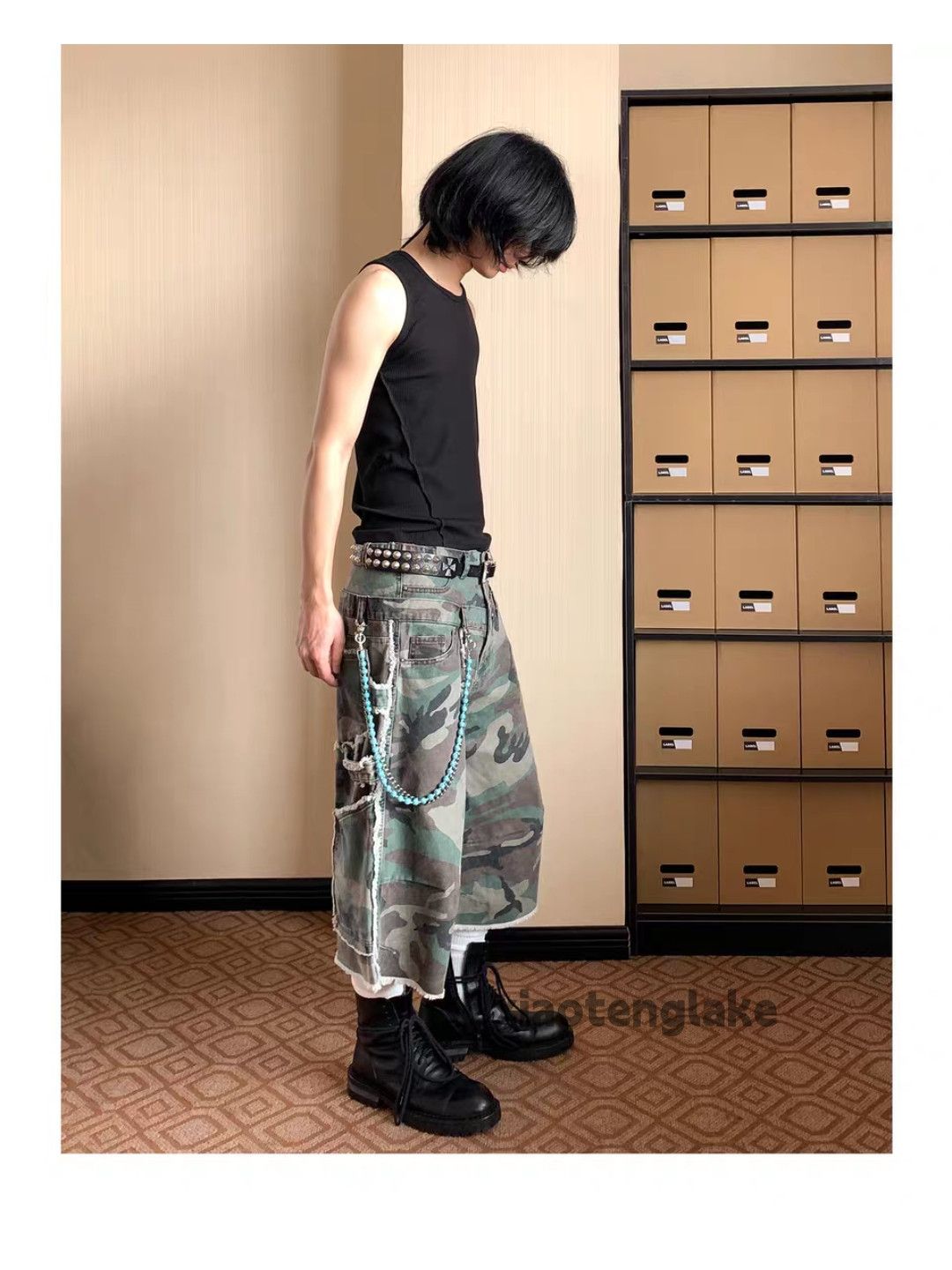Vintage xtl Louisvuitton alyx style loose baggy flared camo shorts Size US 30 / EU 46 - 9 Thumbnail
