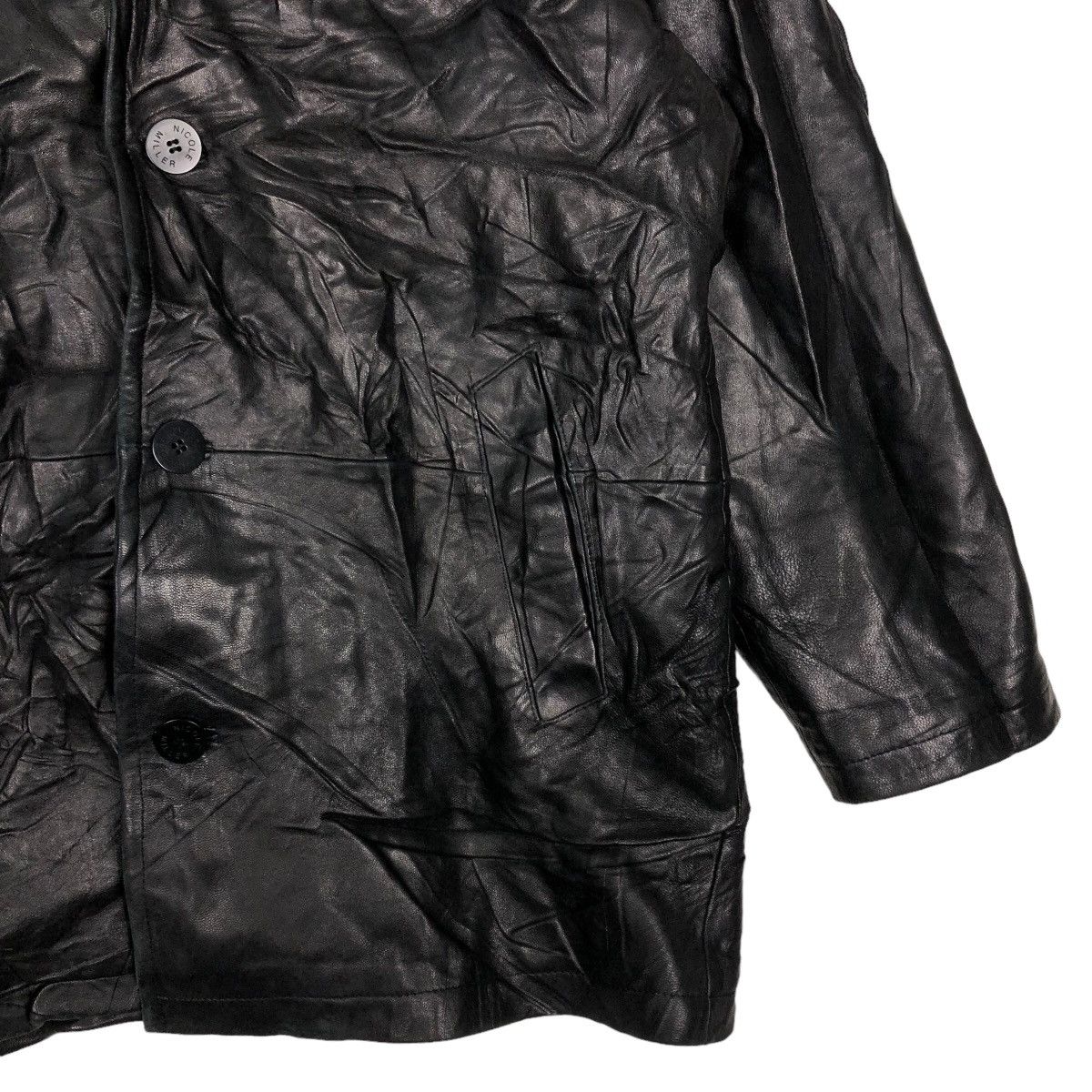 Genuine Leather 🔥Vintage Genuine Leather Jacket Double Breast Nicole Miller Size US L / EU 52-54 / 3 - 5 Thumbnail