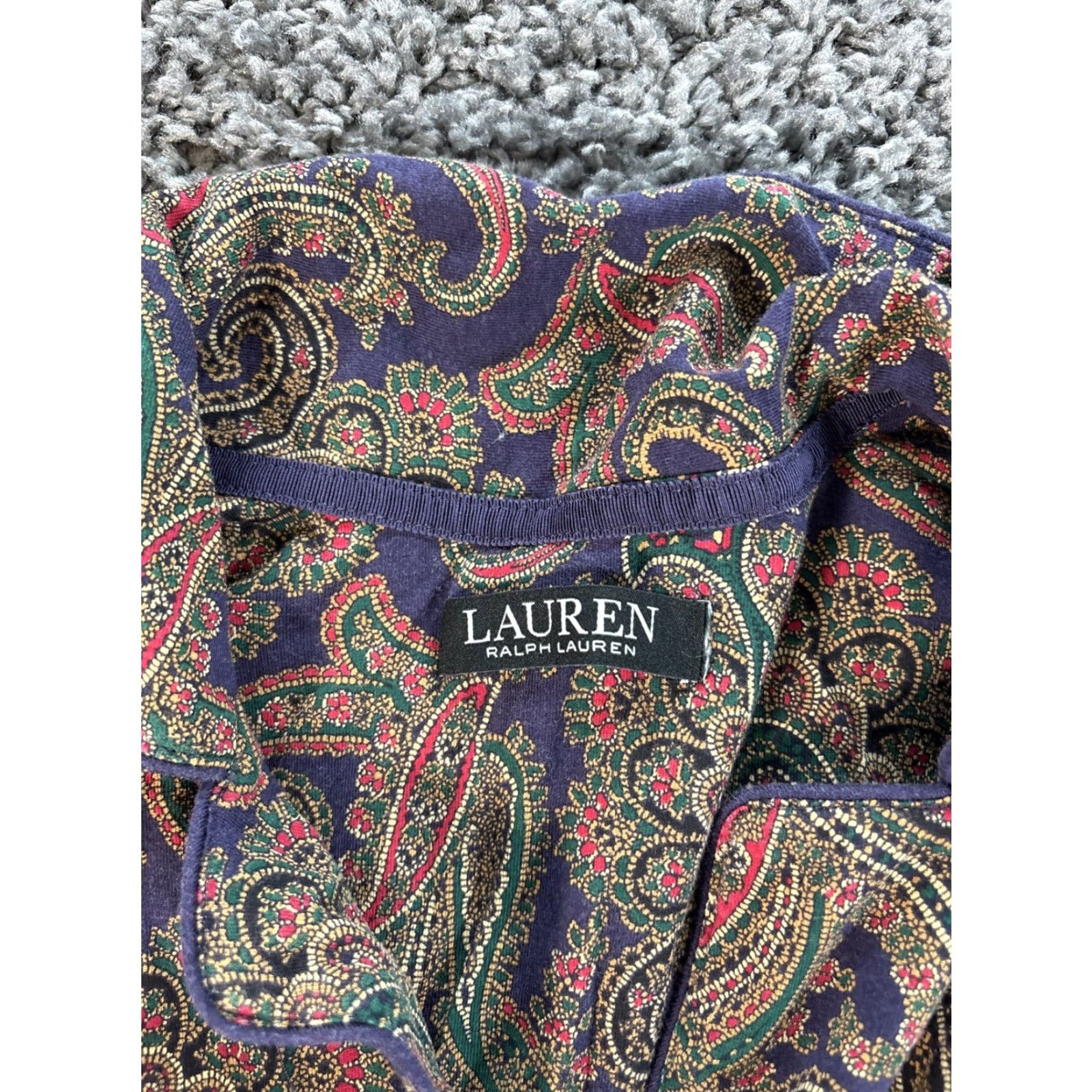 Ralph Lauren VINTAGE Lauren Ralph Lauren Button Shirt Womens L Paisley Floral Crown Crest Blouse Size L / US 10 / IT 46 - 4 Thumbnail