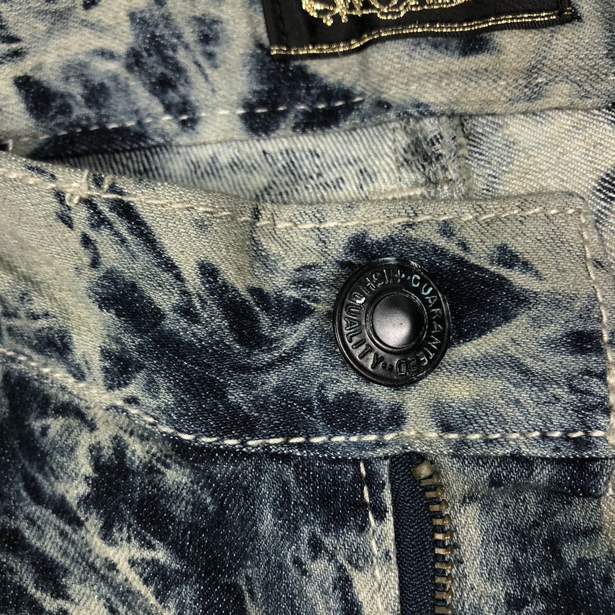 Hysteric Glamour 🔥Acid Wash Design Skinny Distressed Denim Jeans Works Japan Size US 30 / EU 46 - 15 Thumbnail