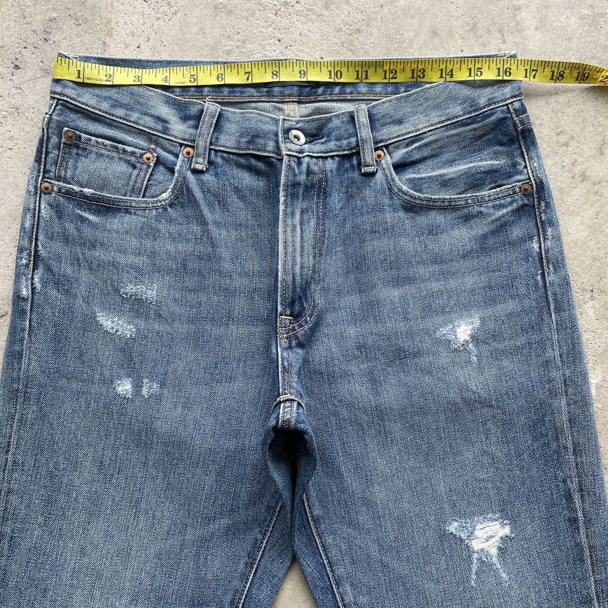 Japanese Brand W33x30 Vintage Japanese Brand Distressed Faded Jeans Pants Size US 33 - 5 Thumbnail