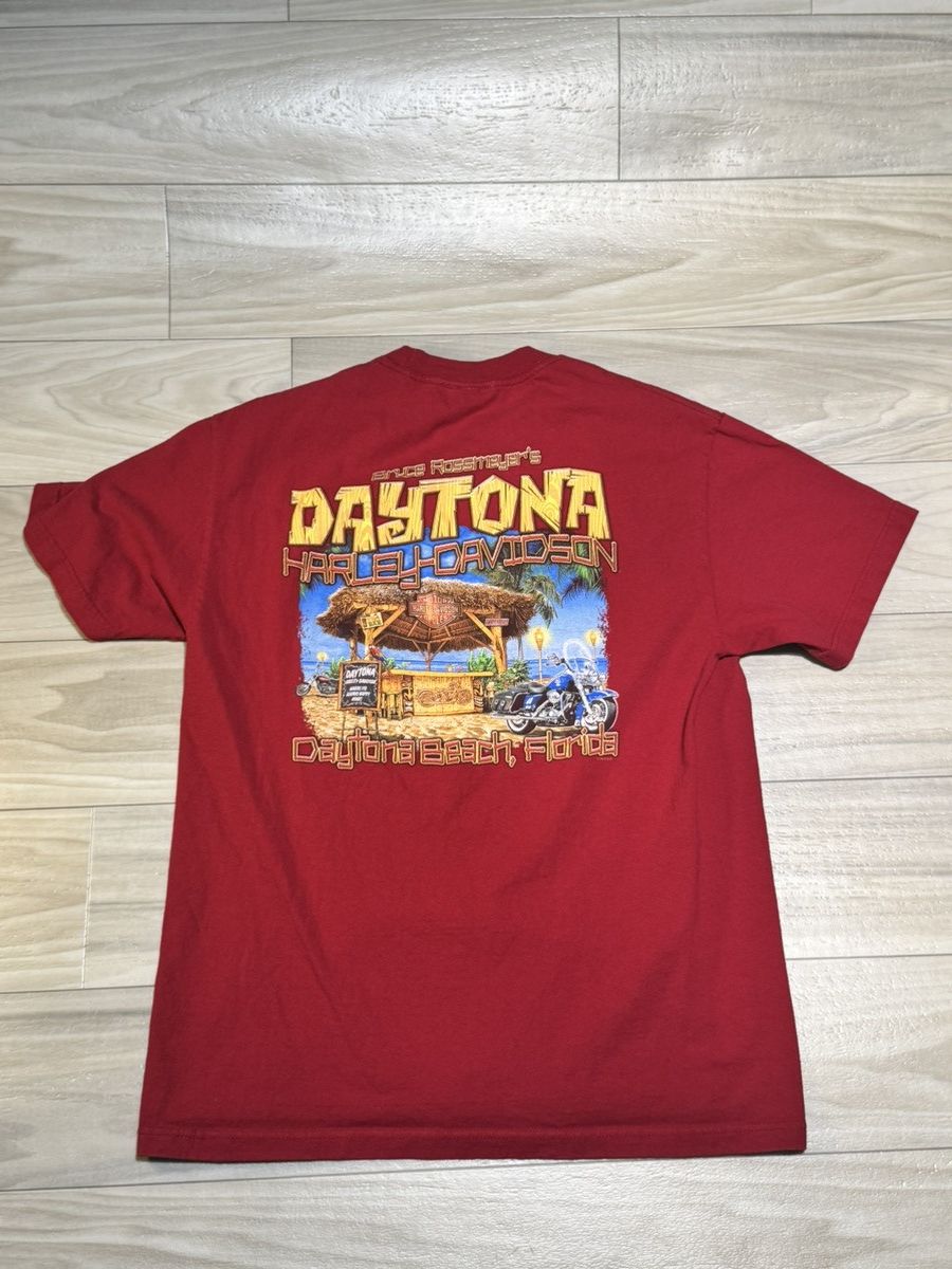 Harley Davidson Vintage Harley Davidson Daytona Bike Week Tee Red Size US M / EU 48-50 / 2 - 2 Thumbnail