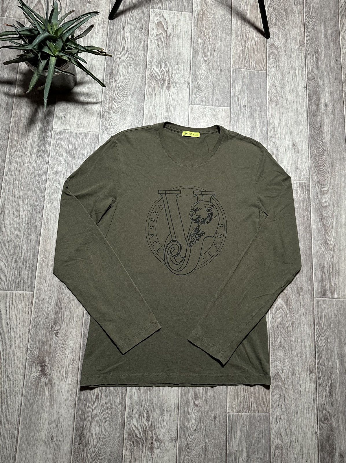 Versace × Versace Jeans Couture Versace Jeans Animal Print Long Sleeve T-Shirt Size US XL / EU 56 / 4 - 1 Thumbnail
