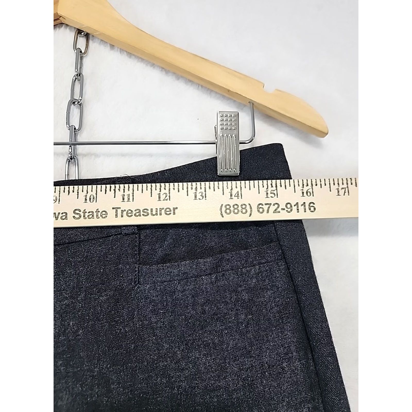Banana Republic VINTAGE Banana Republic Women's 4 Cropped Gray Sloan Stretch Pants Career Casual Office Size 27" / US 4 / IT 40 - 5 Thumbnail