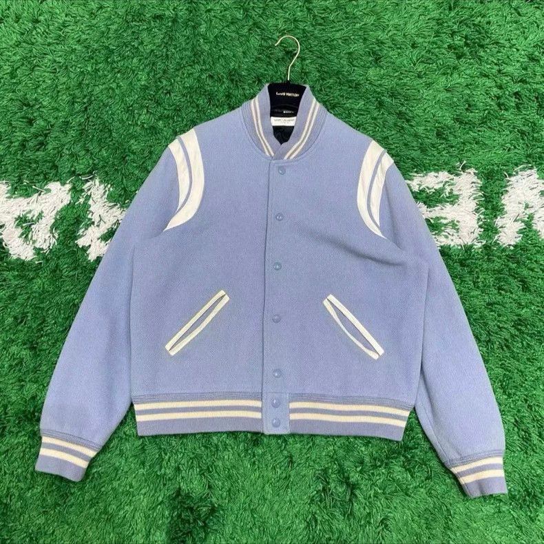 Saint Laurent Paris Saint Laurent Blue Bomber Jacket Size US L / EU 52-54 / 3 - 1 Thumbnail