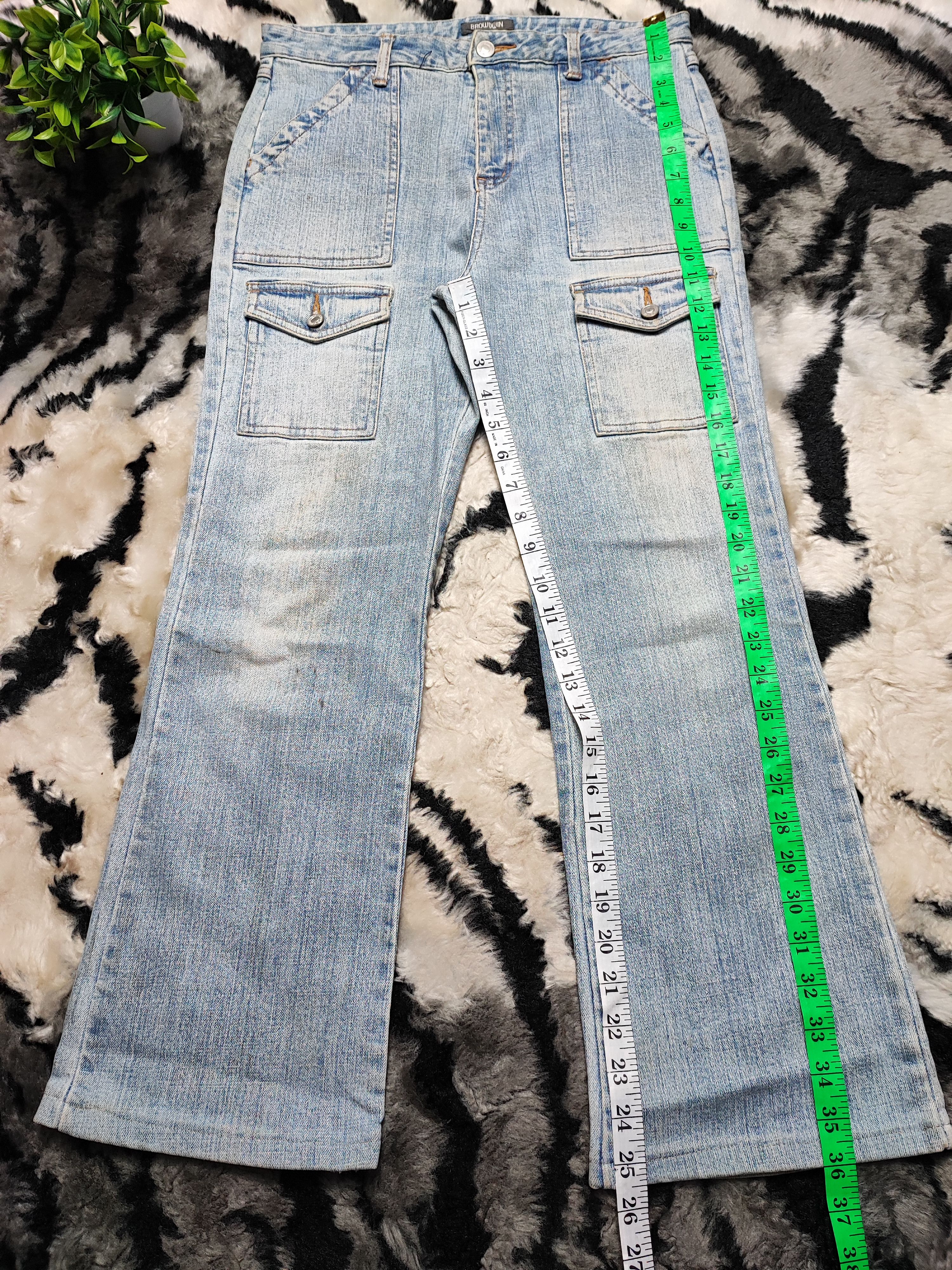 Japanese Brand Flare Bootcut Bush Pant Jeans by Browdwin Size US 28 / EU 44 - 3 Thumbnail
