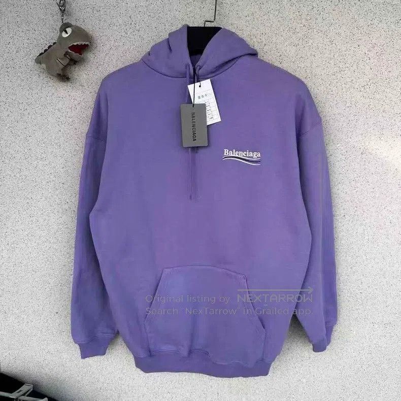 Balenciaga Balenciaga Purple Coca-Cola Embroidered Hoodie Size US S / EU 44-46 / 1 - 1 Thumbnail