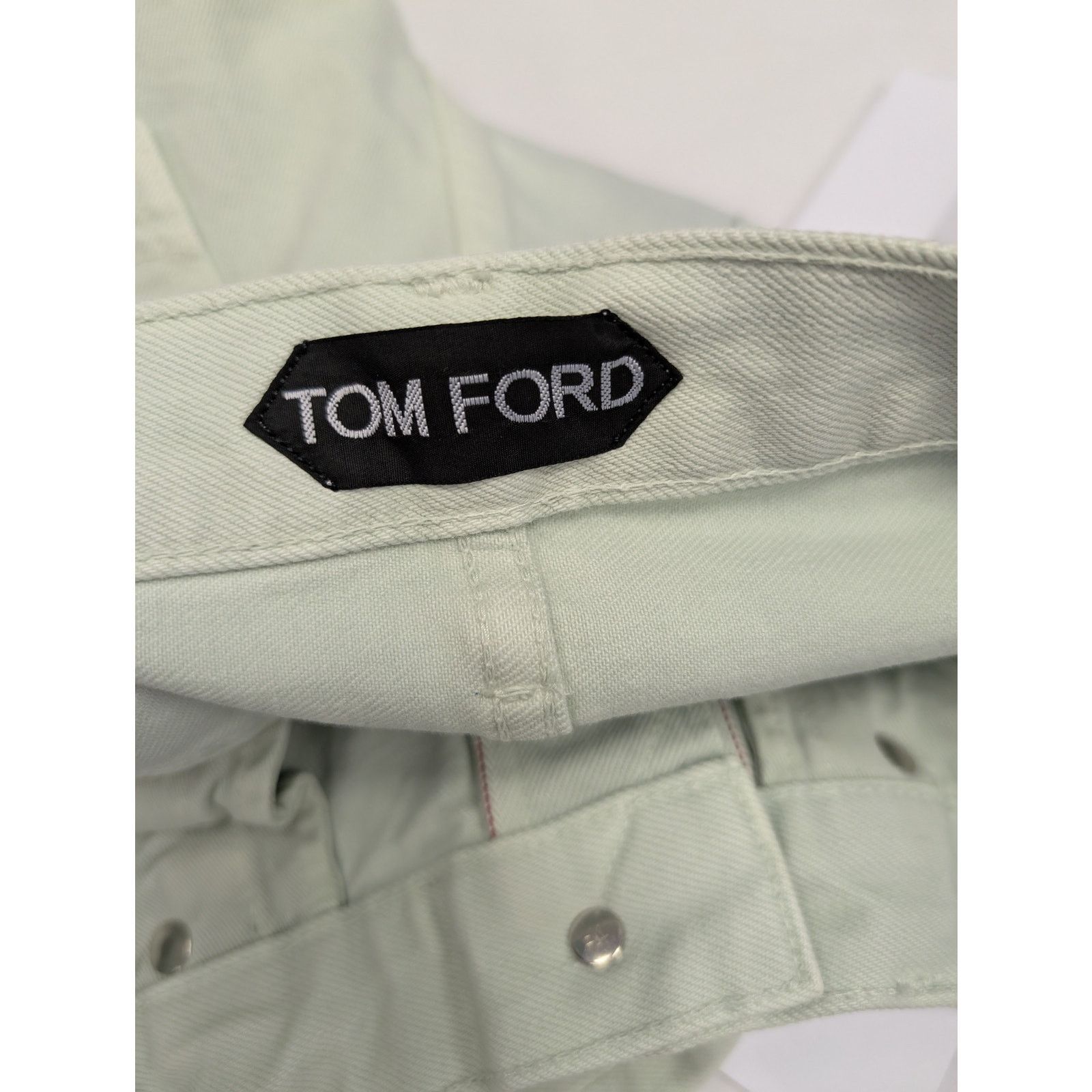 Tom Ford o1rshd1 Slim Denim Jeans in Light Mint Green Size US 30 / EU 46 - 13 Thumbnail