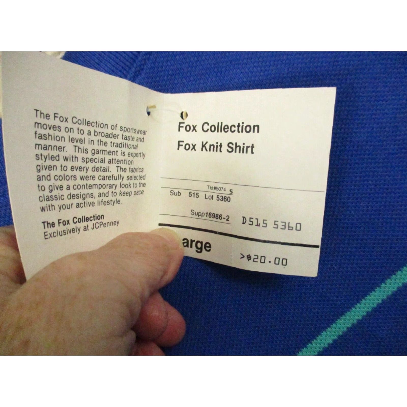 Vintage VINTAGE The Fox Collection Rugby Shirt Men’s L Striped 90s Retro Blue Shirt Mens Vintage Size US L / EU 52-54 / 3 - 3 Thumbnail