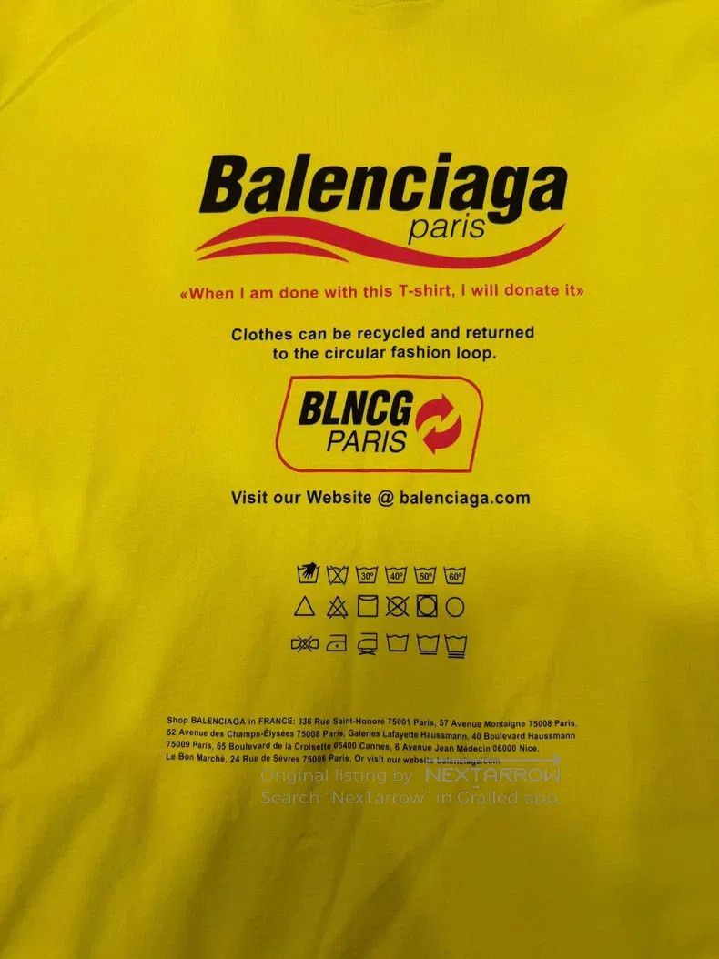 Balenciaga Balenciaga Logo Printed Loose Fit Round Neck Straight T-Sh Size US S / EU 44-46 / 1 - 5 Thumbnail