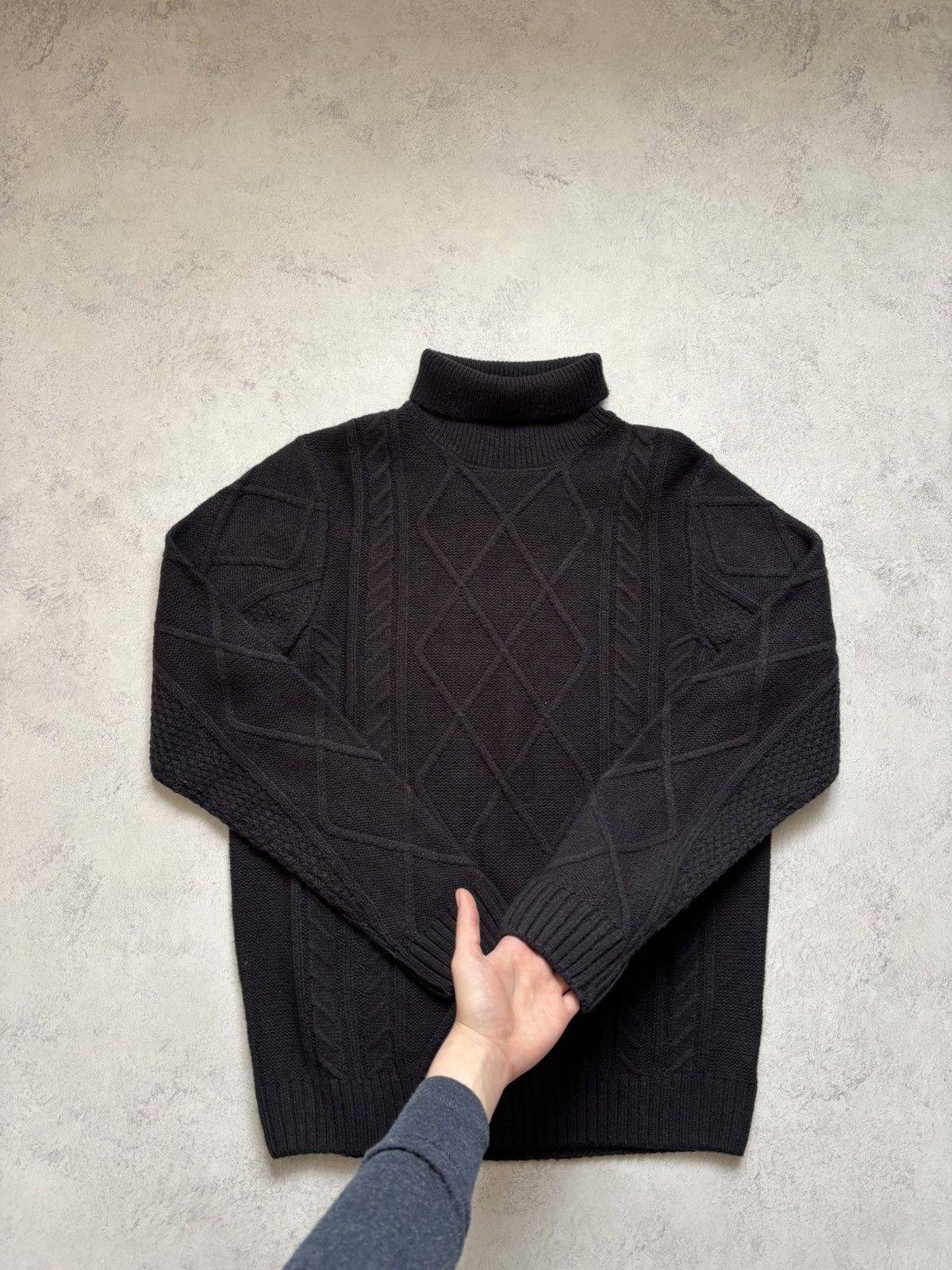 Folk Folk Dark Grey Cable Roll Neck Jumper Knit Sweater Size 4 Size US S / EU 44-46 / 1 - 5 Thumbnail