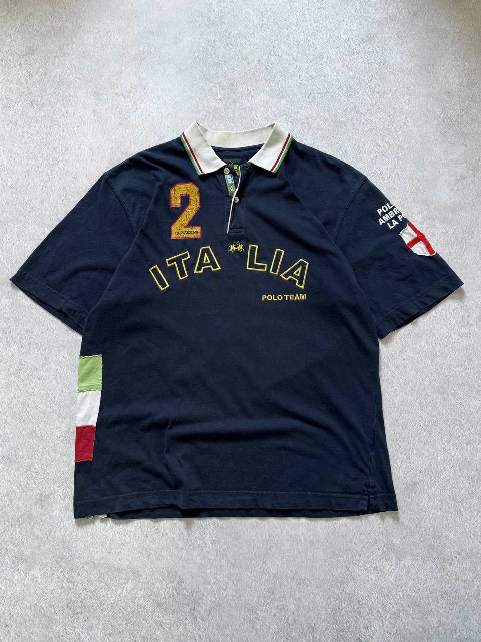 La Martina Vintage La Martina Italia Polo Team Polo T Shirt Rugby Size US XL / EU 56 / 4 - 1 Thumbnail