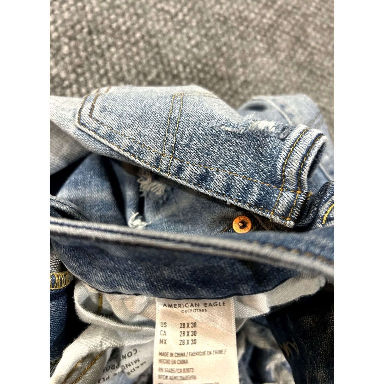 American Eagle Outfitters VINTAGE: American Eagle Outfitters Skinny Jeans Mens 28x30 Blue Distressed Ripped AirFlex Stretch Den?im 5-Pocket Size US 28 / EU 44 - 5 Thumbnail