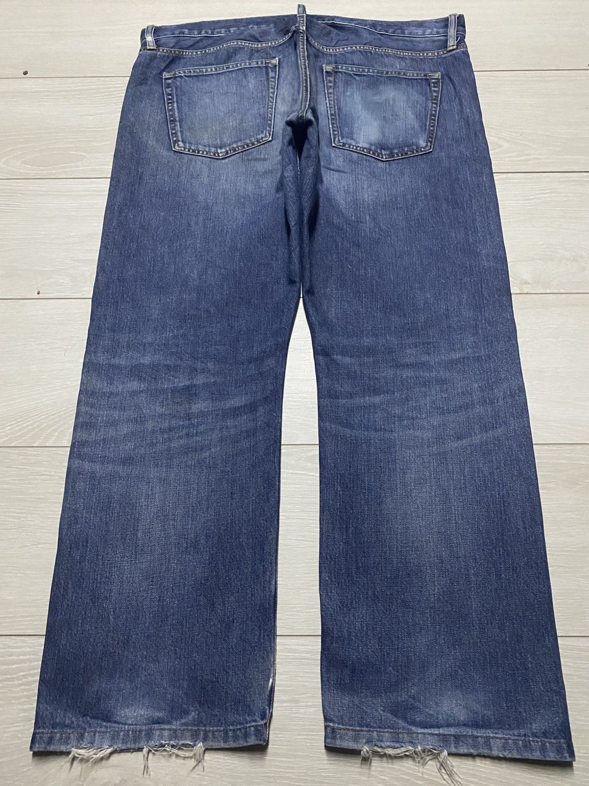Uniqlo Vintage Japanese Uniqlo Selvedge Blue wash Distressed Jeans Size US 39 - 2 Thumbnail