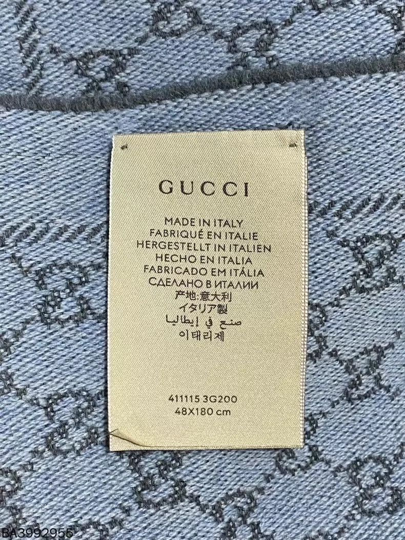 Gucci Gucci Gray full-print scarf 2501-Nextarrow Size ONE SIZE - 5 Thumbnail
