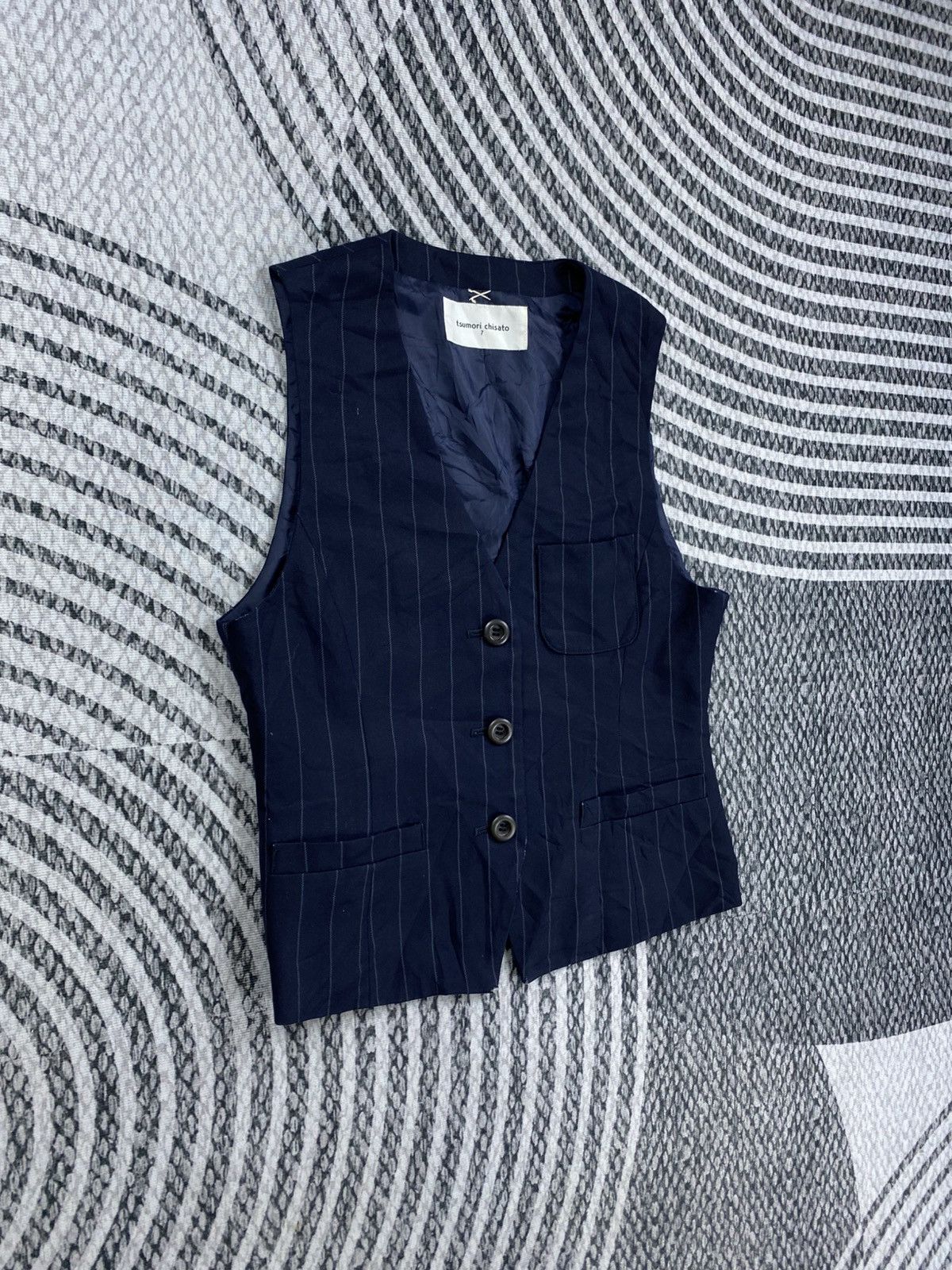 Tsumori Chisato Tsumori Chisato By Issey Miyake Striped Vest Jacket Size S / US 4 / IT 40 - 3 Thumbnail