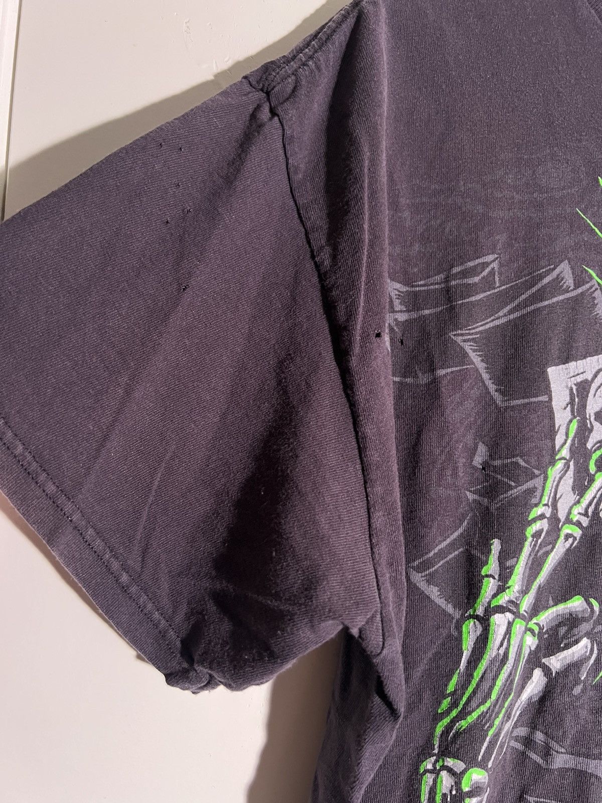 Vintage Y2K 2000’s VTG Vintage Skeleton Cross Gangster Retro T Shirt Size US XL / EU 56 / 4 - 6 Thumbnail